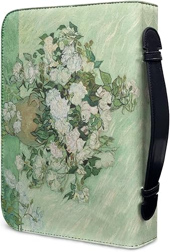 Miniatura 3 de Yuyamidu Funda de cuero para la Biblia para mujer con asa con cremallera y bolsa de la Biblia