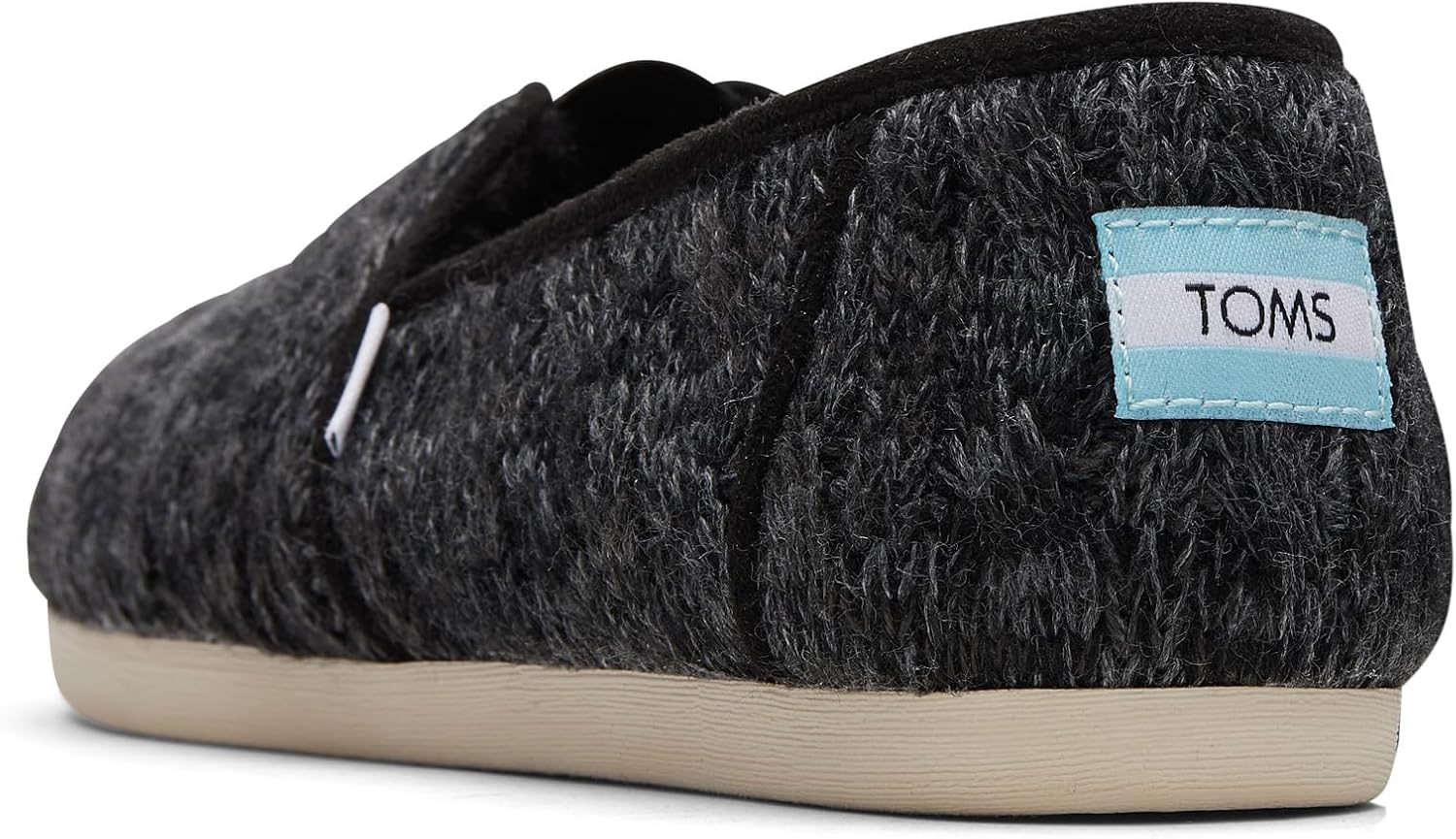 TOMS Women's, Alpargata Slip-On Black Knit 6 M