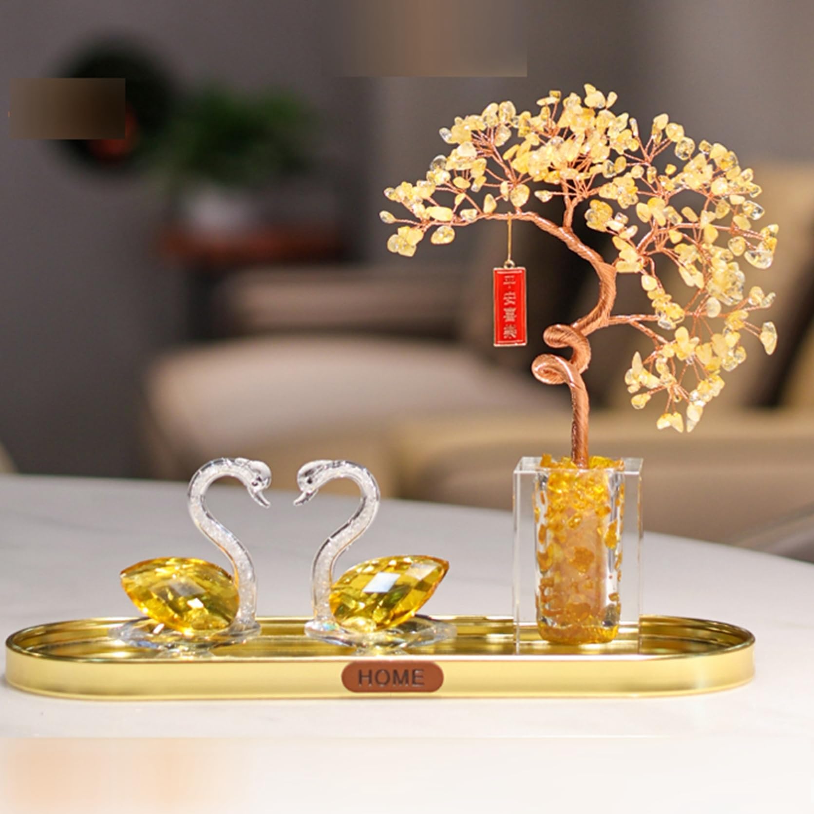 シトリンクラスターパワーストーン原石 置物