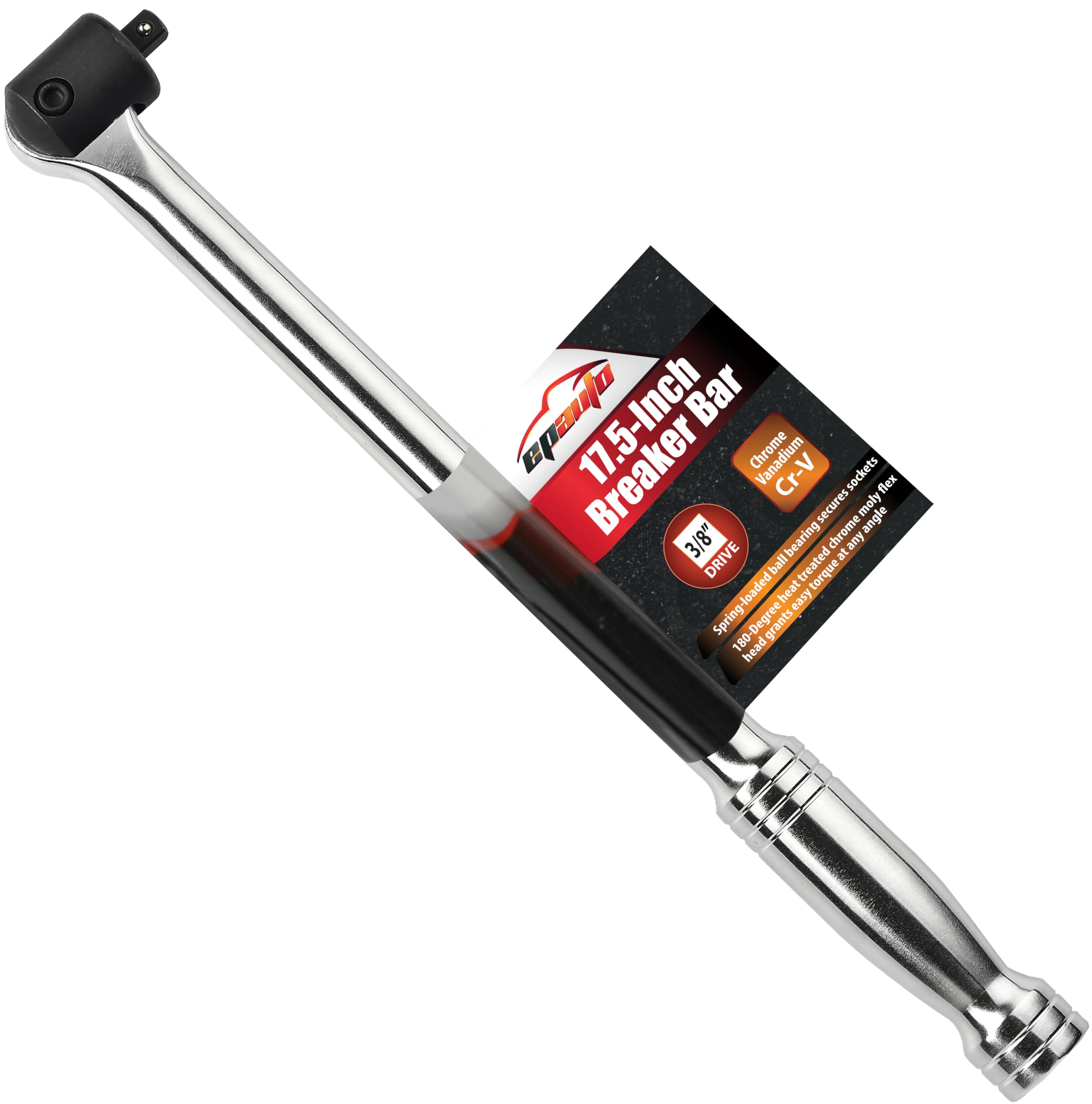 EPAuto 3/8 Inch Drive by 17.5" Length Breaker Bar, CR-V Steel