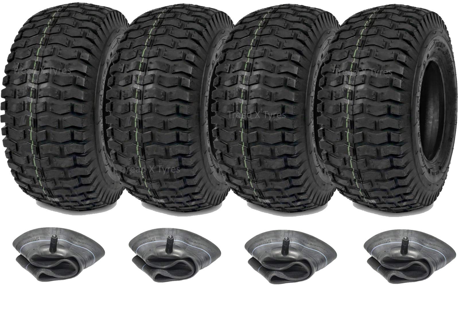 4x 4Ply Lawn Mower 13x5.00-6 Grass Four Tyres & Tubes Garden Tractor Golf Buggy Turf