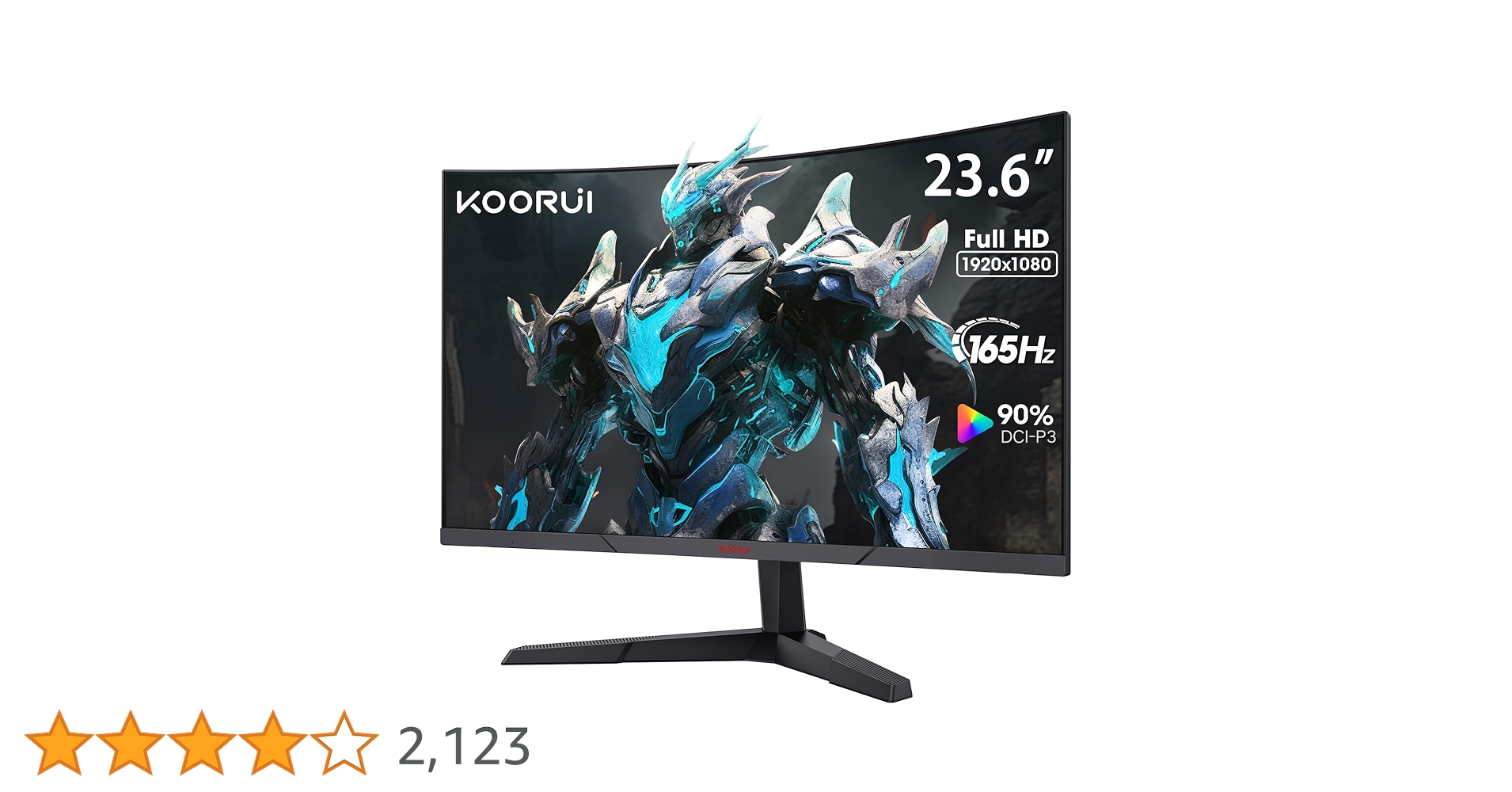 Amazon.co.jp: KOORUI 24E6C Gaming Monitor, 24-inch Monitor