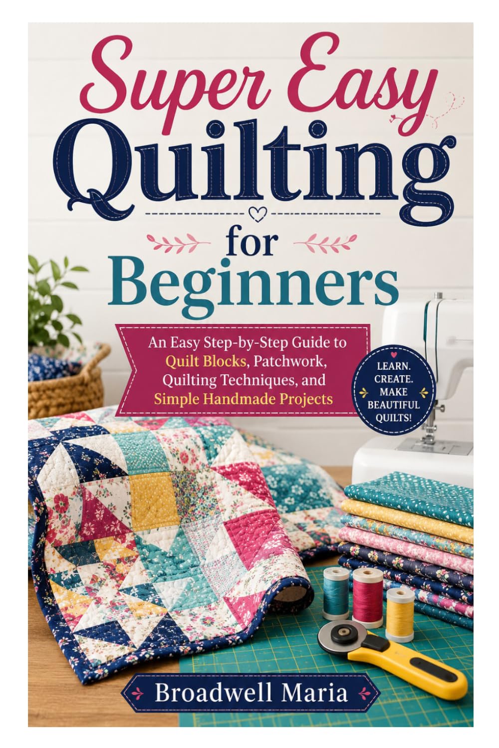 Super Easy Quilting for Beginners: An Easy Step-by-Step Guide to Quilt Blocks, Patchwork, Quilting Techniques, and Simple Handmade Projects