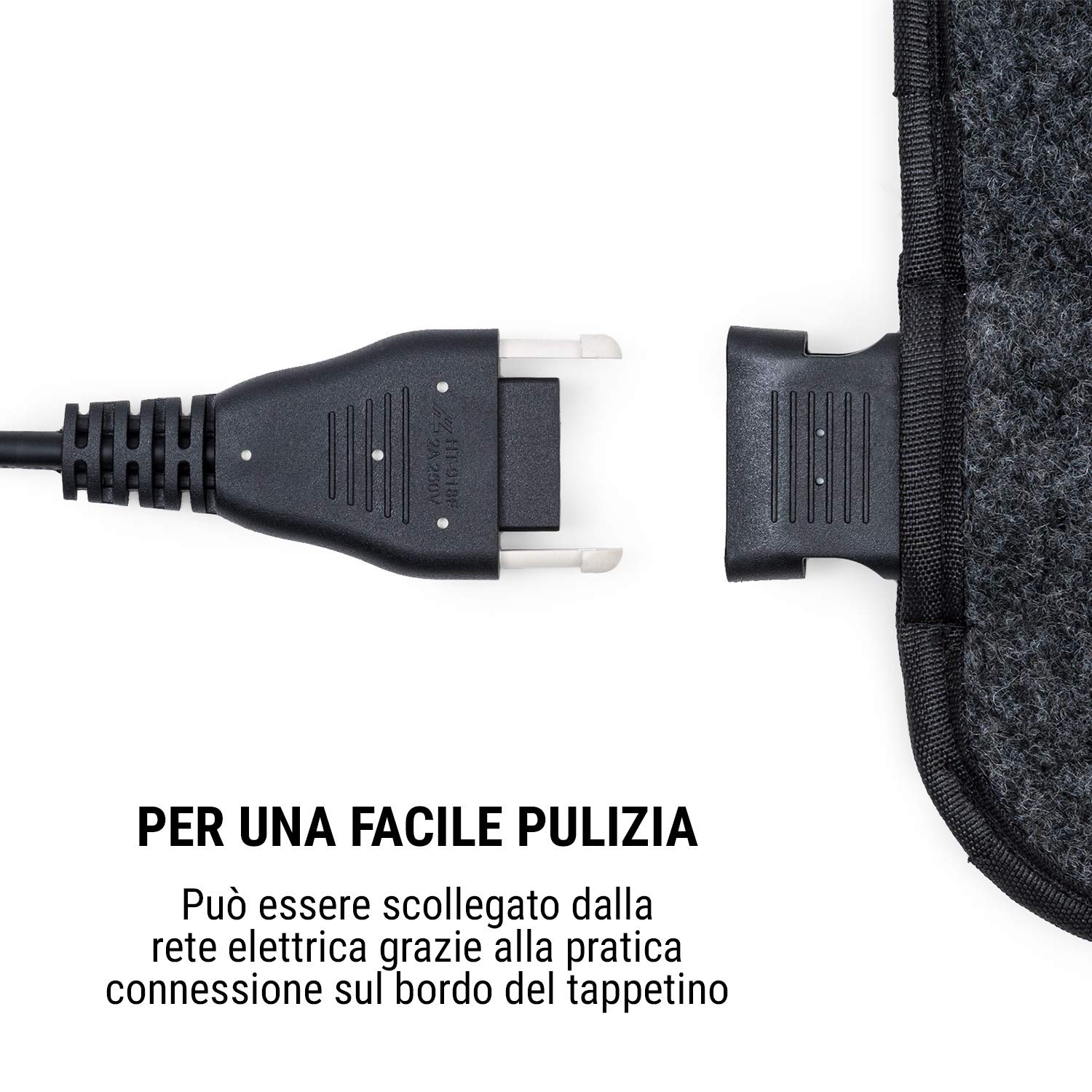 oneConcept Magic Carpet DLX - Tappeto Riscaldante, Tappetino Elettrico, 60 x 70 cm, Potenza: 100 Watt, 4 Livelli di Temperatura, Funzione Timer, Display LCD, Antiscivolo, Antracite
