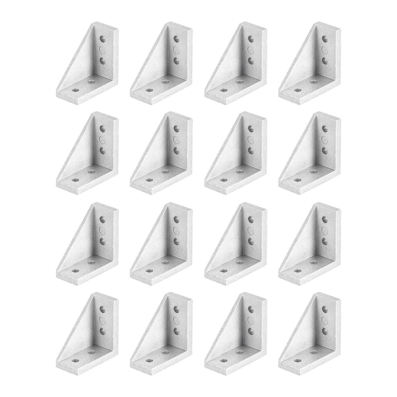 Gousset de coin 38x38x18mm pour stabiliser un cadre en profilé aluminium 2040