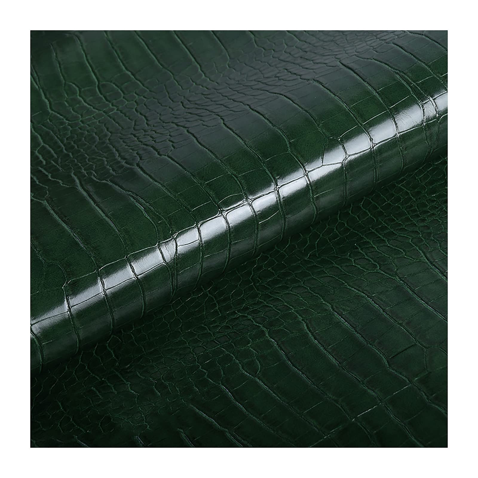 Tela de piel sintética con patrón de cocodrilo, impermeable, 1,0 mm de grosor, tela de tapicería para manualidades, fundas de teléfono, carteras, ancho de 138 cm (tamaño: 4.52 x 16.4 pies)