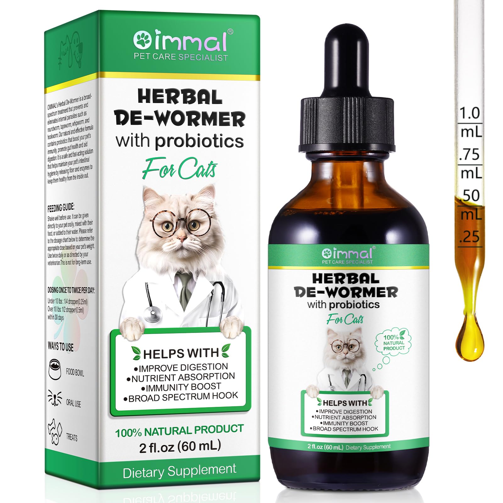 60ml Wurmkur für Katzen (VOSIFSDIY)