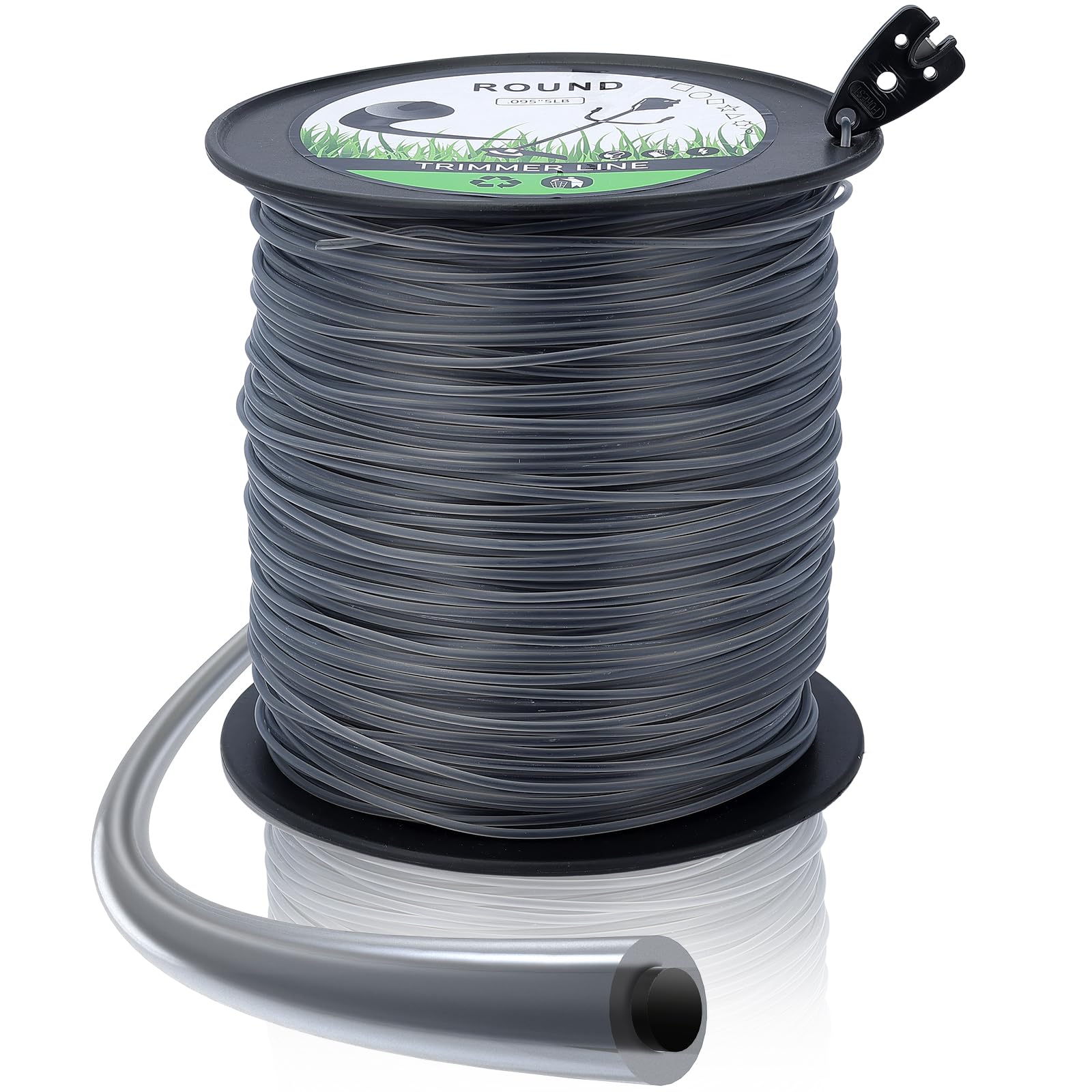 Dalom 5 Pounds Round Trimmer Line .095" / 2.4mm 1425-Feet for Sthil FS55R FS45 FS80R FS85R Echo SRM225 SRM210 SRM230 T25 Trimmer Head Line 128LD Weedeater Parts