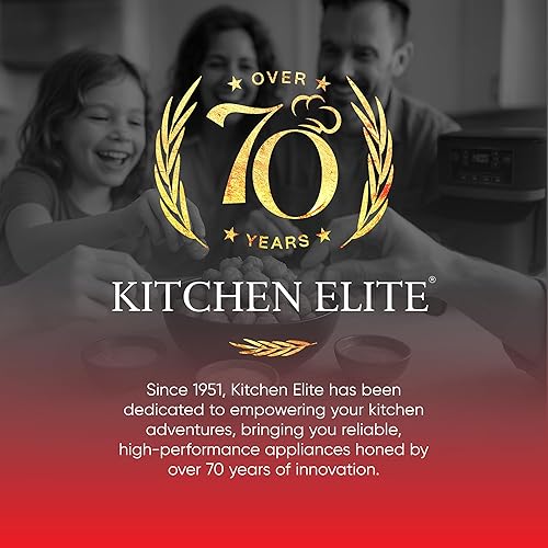 Miniatura 5 de Kitchen Elite Freidora de aire digital de 3 cuartos de galón, cocina compacta sin aceite con cesta antiadherente sin PFAS, fácil de limpiar, color