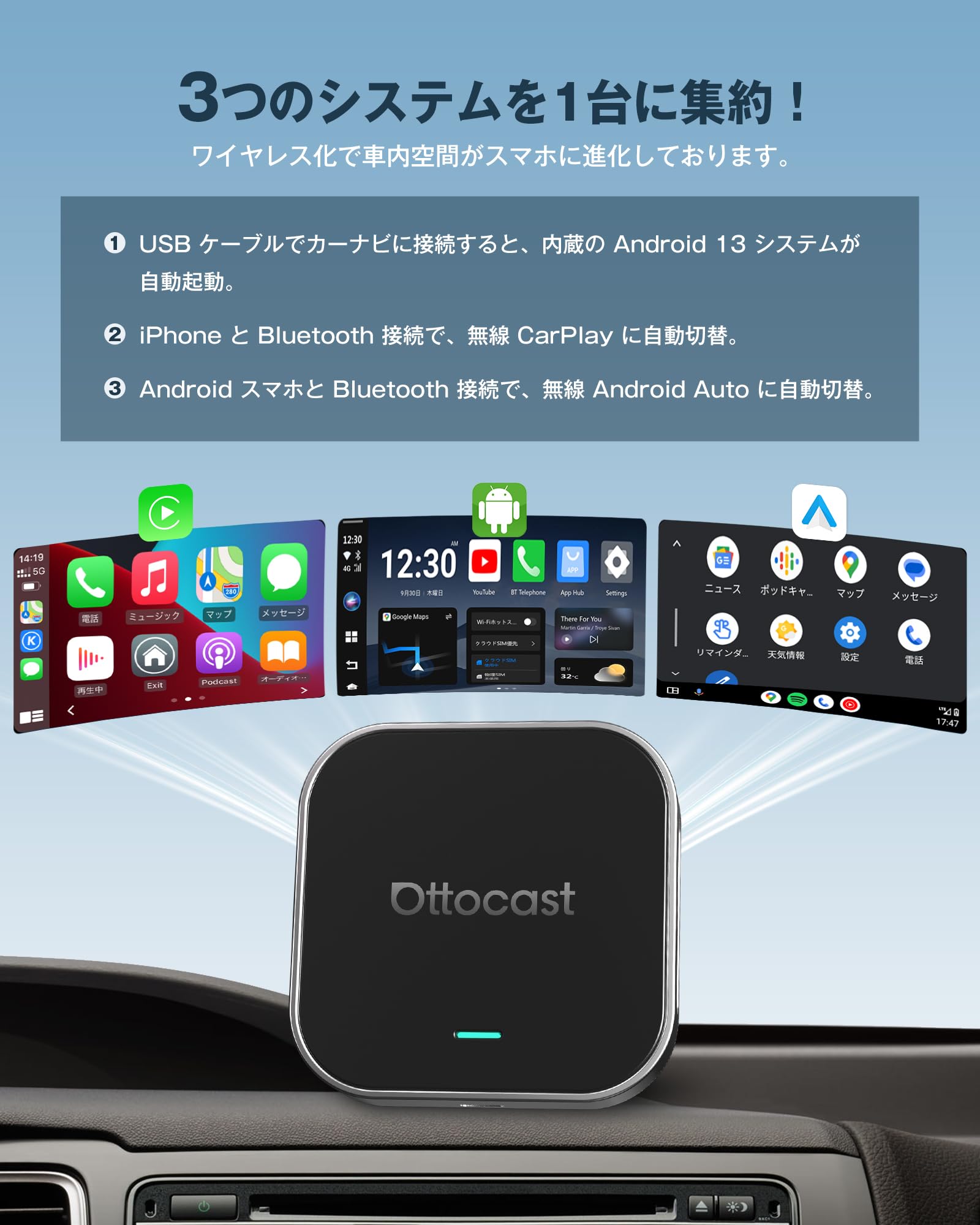 Amazon.co.jp: 【公式】オットキャスト OttoAibox E2 Ottocast 2025