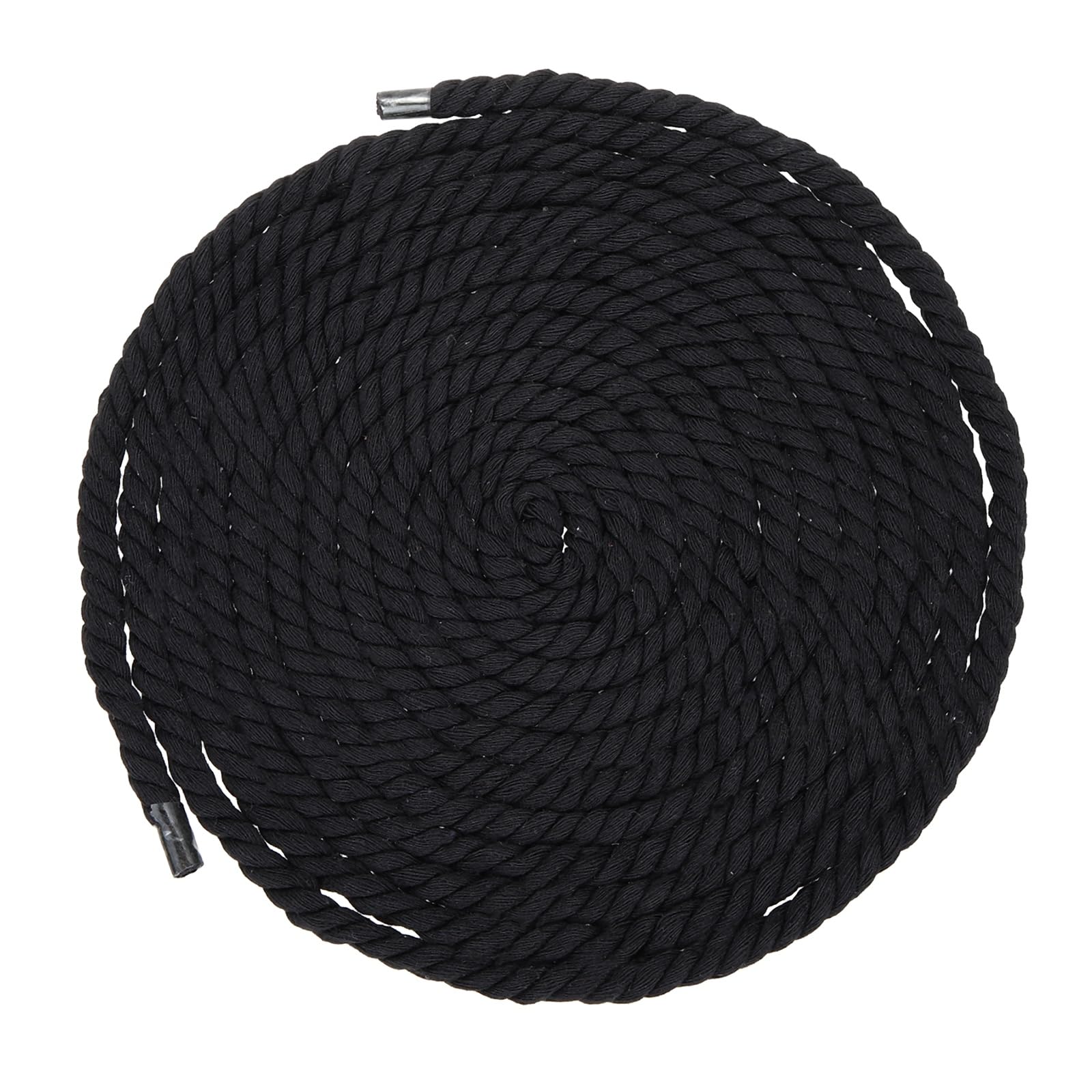 sourcing map 7mm x 14.8 Feet Black Cotton Rope, 3 Strand Clothes Line Outdoors Twisted Braided Thick Macrame Cord for DIY Wall Hanging Plant Hanger Knotting Clothesline โ image 1