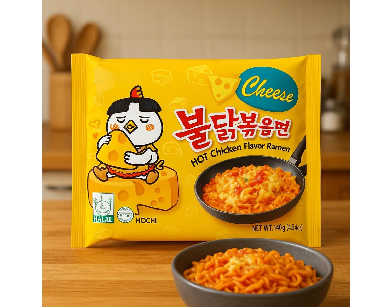 MiFan Ramyun Box | Buldak Cheese Noodles & Tteokbokki al Formaggio con Bacchette Usa e Getta