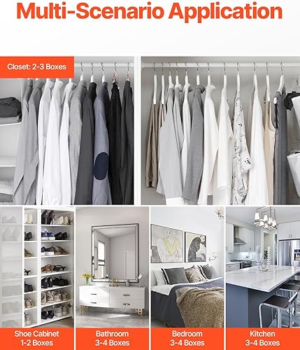 Miniatura 6 de VEVOR Cajas absorbentes de humedad, cajas de absorción de humedad de 10.8 onzas (6 paquetes), deshumidificador sin fragancia que atrae la humedad