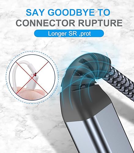 Miniatura 7 de Cable de impresora de 10 pies, USB 2.0 USB-A a USB-B, cable midi de nailon trenzado de alta velocidad para HP Canon, Brother Dell, Epson más, piano