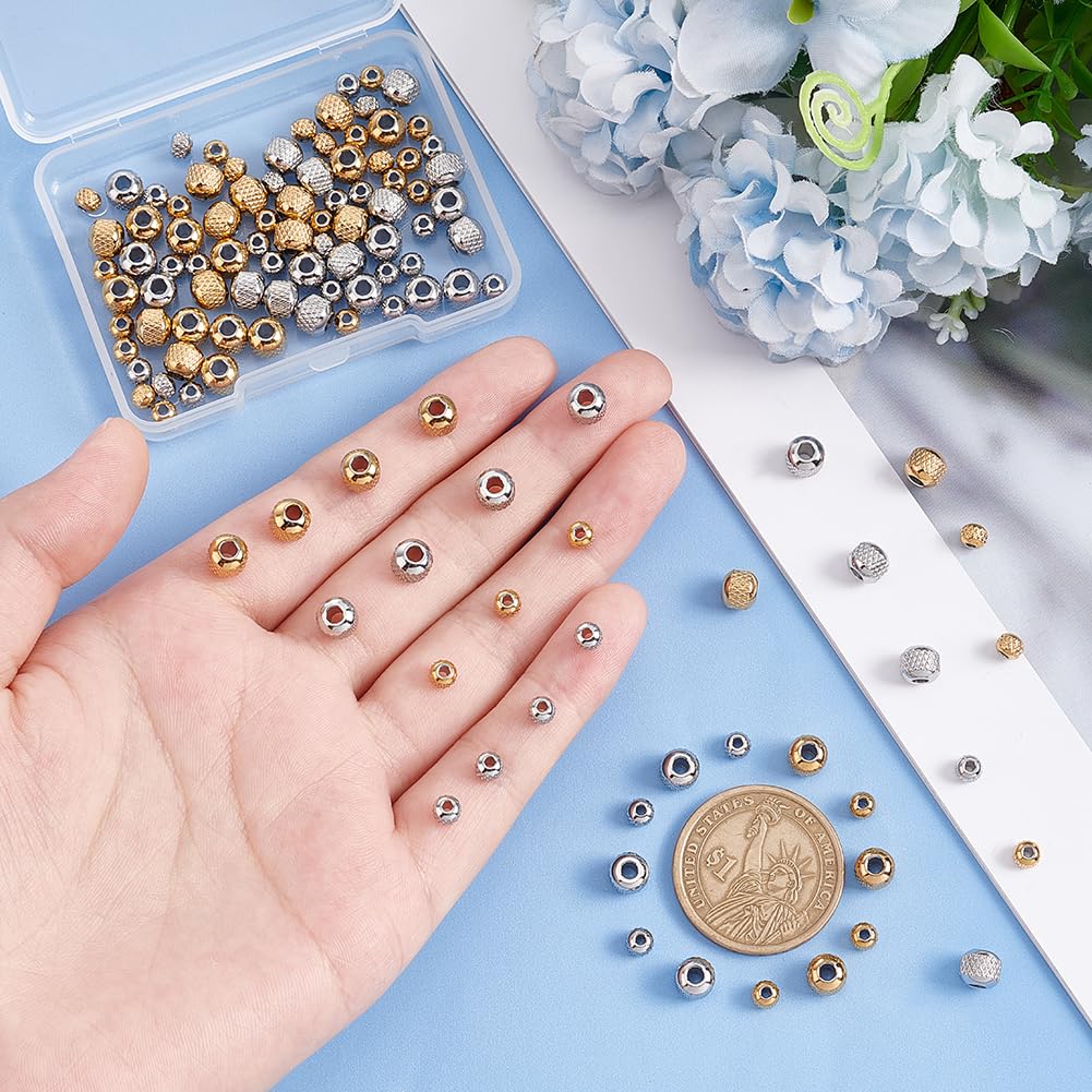 600 Perline Distanziali Acciaio Inox 2/3/4mm - Rondelle Lisce Per Gioielli Fai Da Te, 2 Colori Oro E Argento - Foto 2