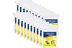 20 Pack Plastic Drop Cloths for Painting Projects and Surface Protection