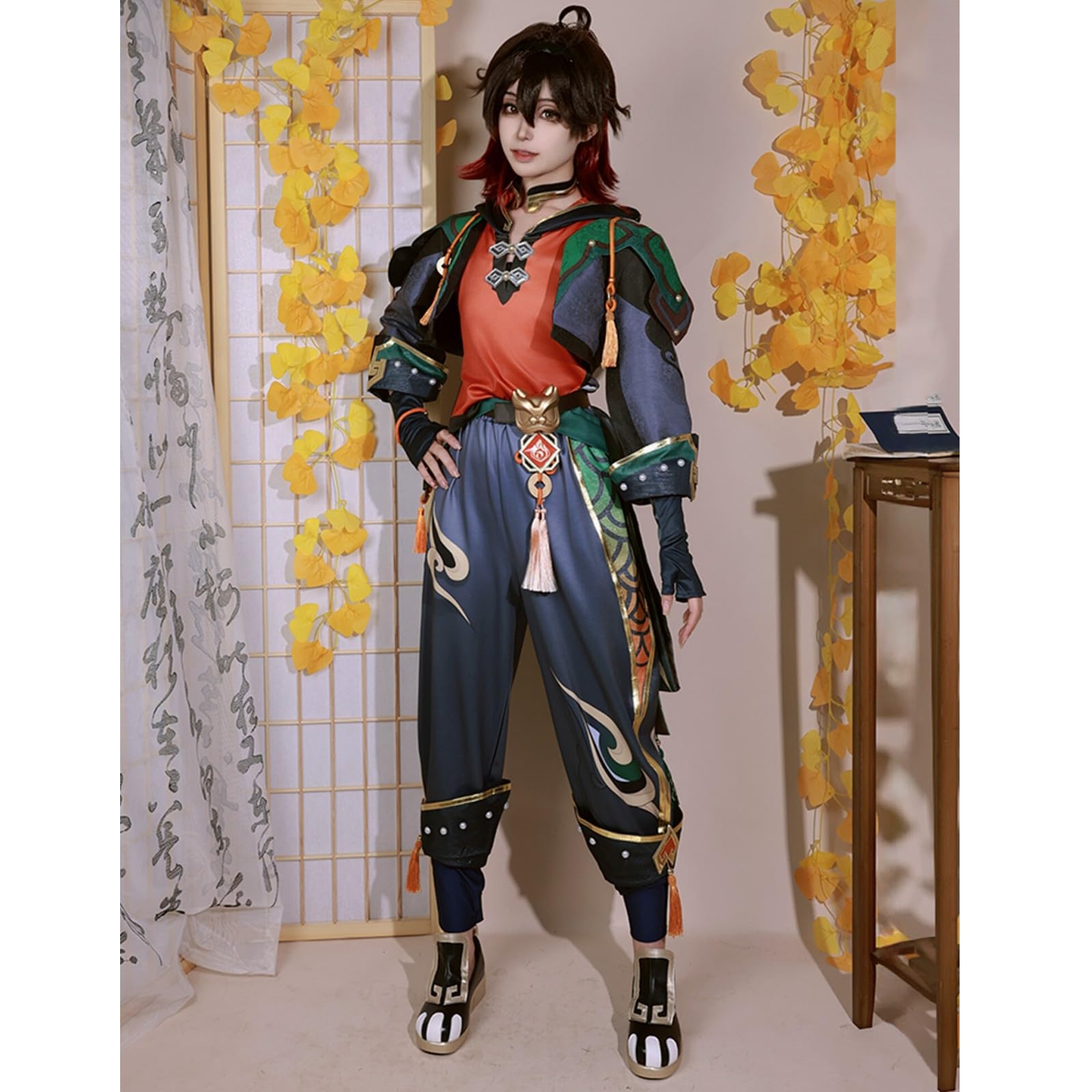 Amazon.co.jp: 原神 嘉明 ガミン コスプレ衣装 神の目付き 豪華版 靴 