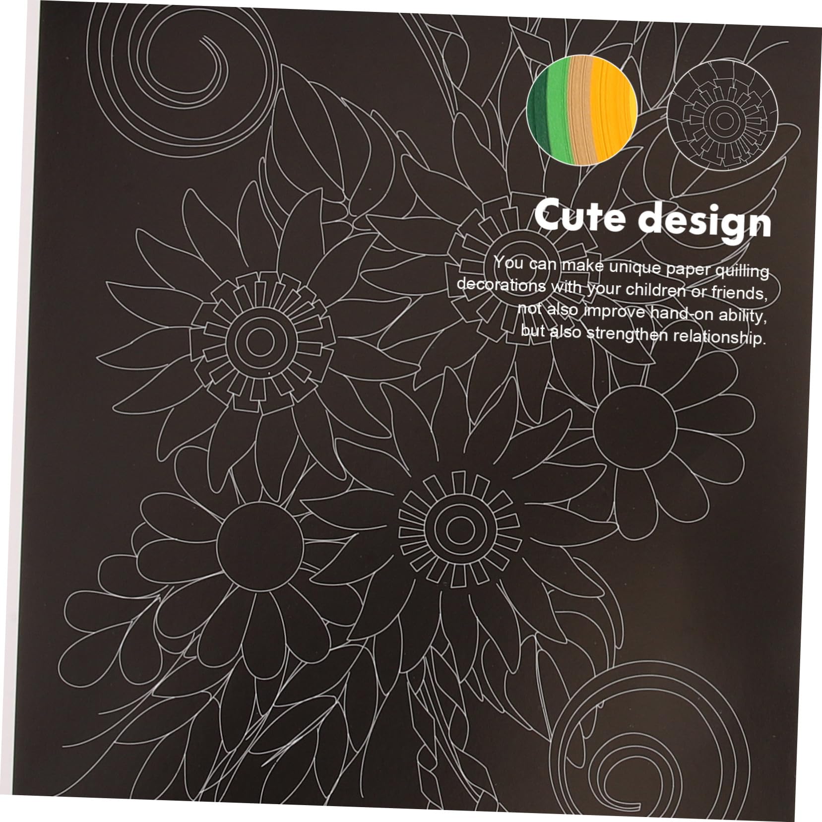 Jojofuny 60 Bandes De Quilling Floral DIY – 6 Motifs De Fleurs 3D – Couleurs Assorties – Pour Cartes, Décoration, Mariage
