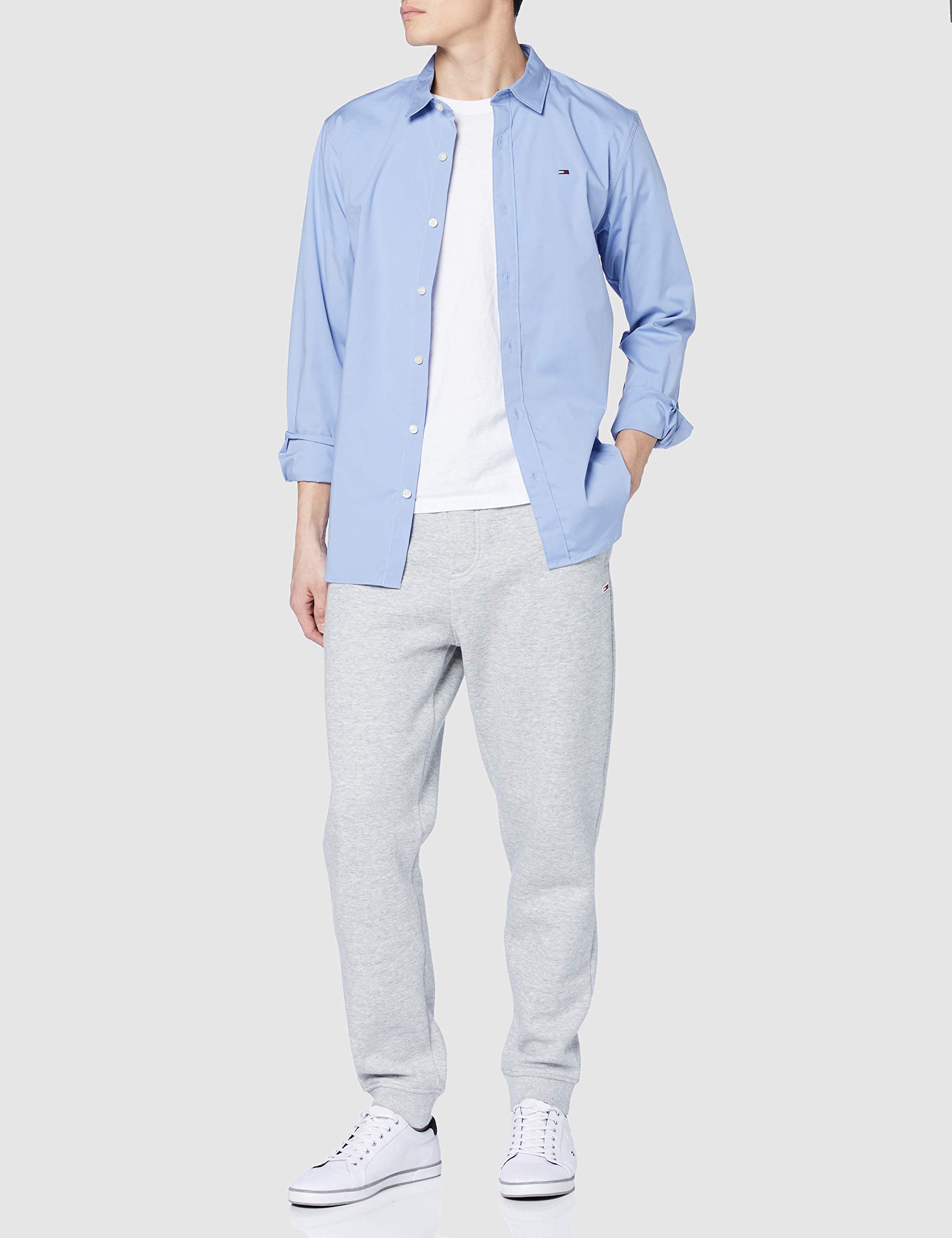 Tommy Jeans Oryginalna koszula męska ze stretchu Slim Fit