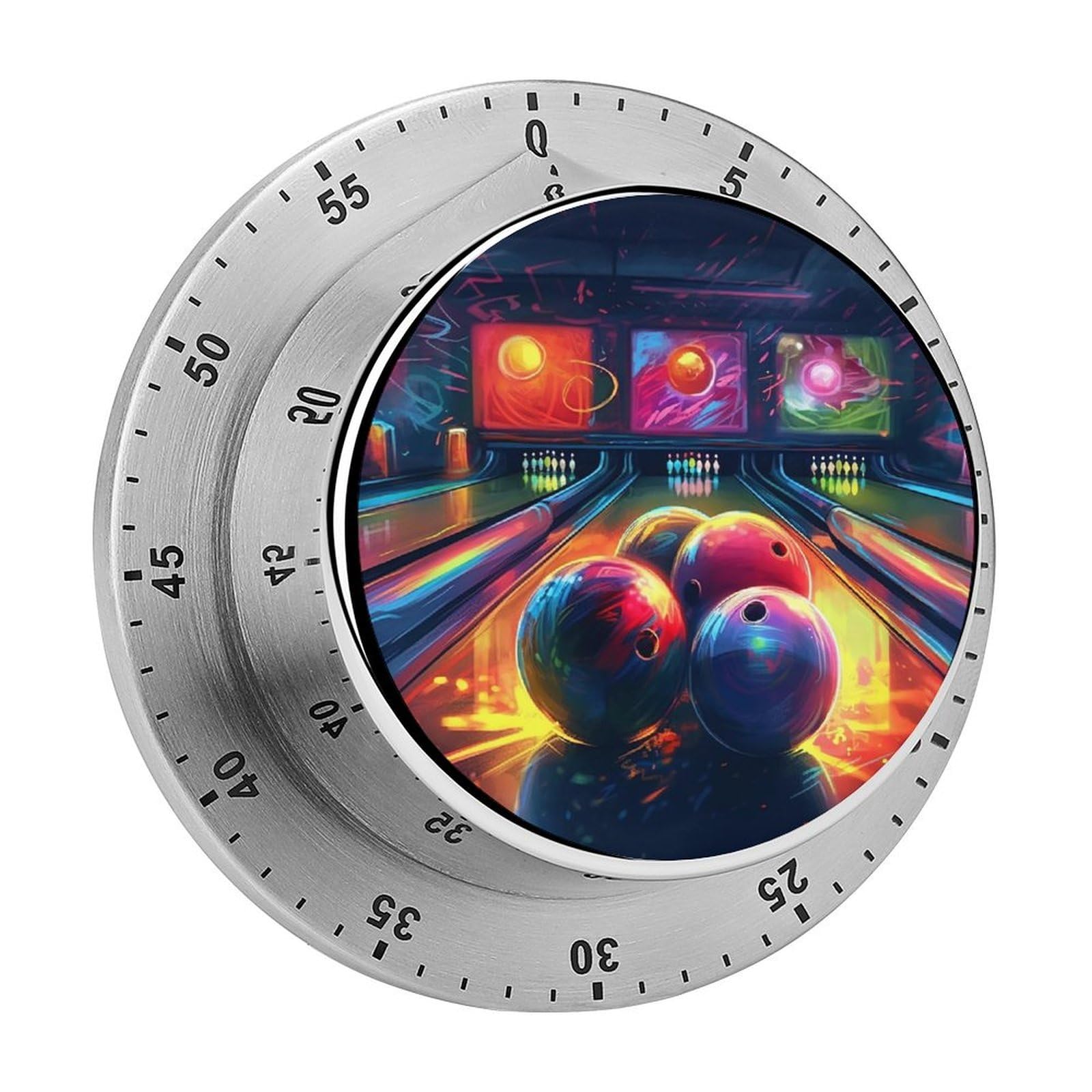 Bowling Balls Digital Timers Display for Kitchen, Visual Mechanical Timer for Gym, Magnet…