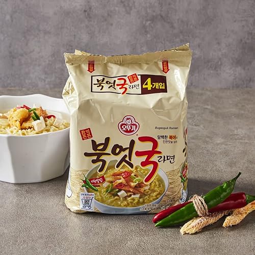 Famoso coreano tradicional resaca única sabrosa abadejo seco Ramen fácil de cocinar, no picante, nutritivo fideos instantáneos alimentos (3.88 oz x