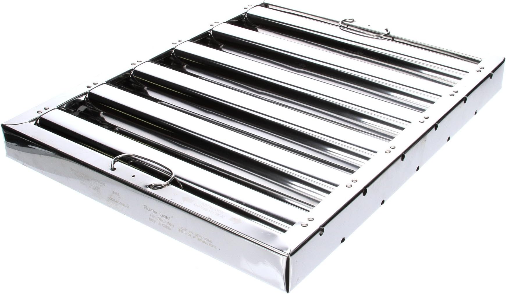 Component Hardware FR51-1620 Flame Gard® Type VI Stainless Steel Baffle Grease Filter - 16" H x 20" W