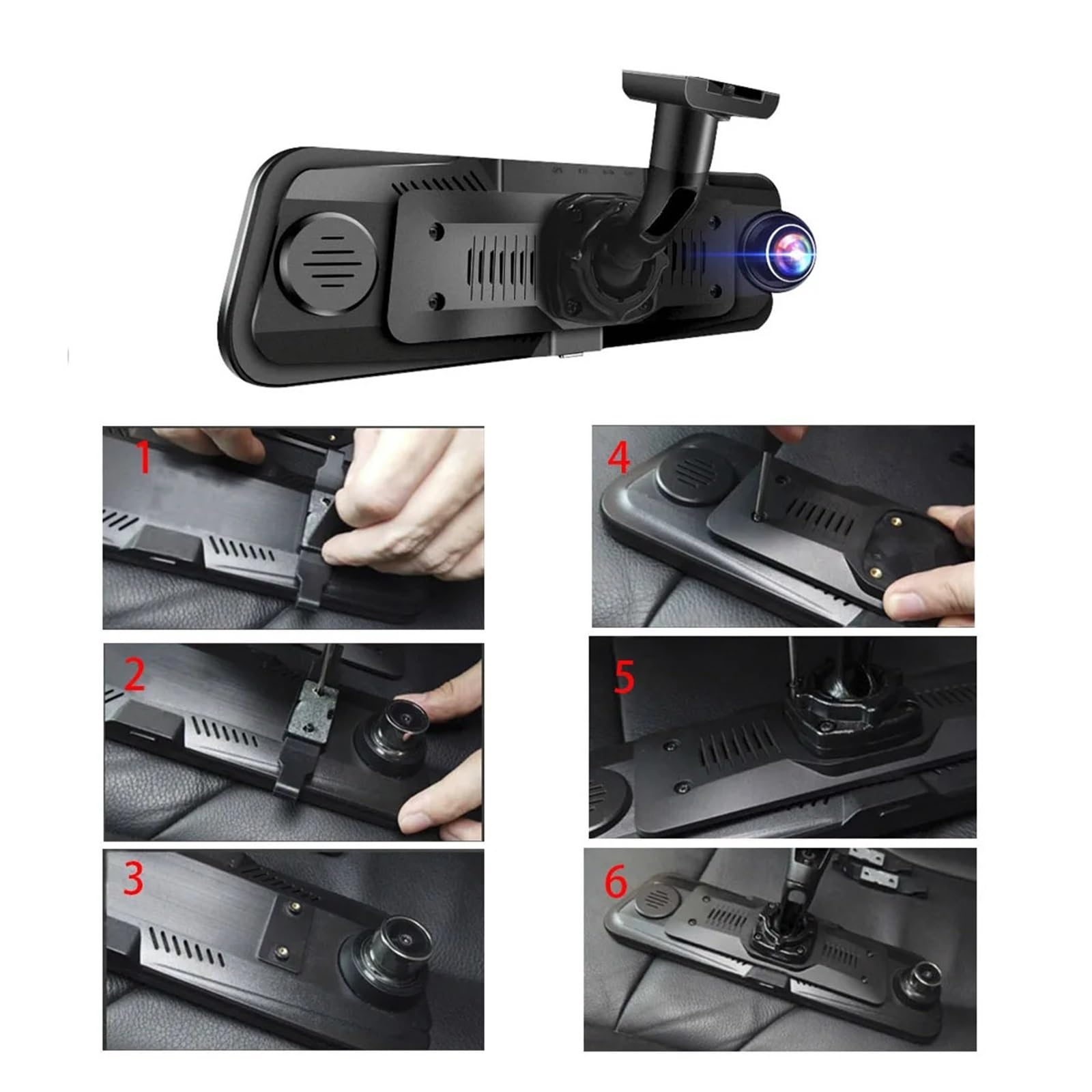 Xuanqingyi Store Numer 136 uchwyt do wideorejestratora samochodowego uchwyt do lusterka wstecznego DVR uchwyt do rejestratora samochodowego uniwersalne uchwyty uchwyt kamera na deskę rozdzielczą