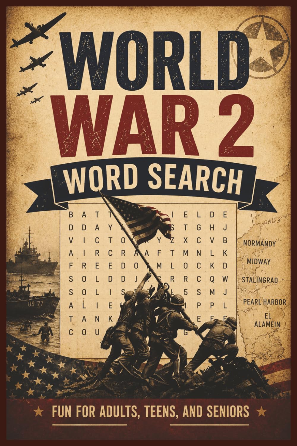 World War 2 Word Search: Word Searches of Easy To Read Print about 1980s, Nostalgia, and Baby Boomer | 6x9 inches, 110 pages | 50+ Puzzles ... Gift for Vacations, Holidays, and Free Times