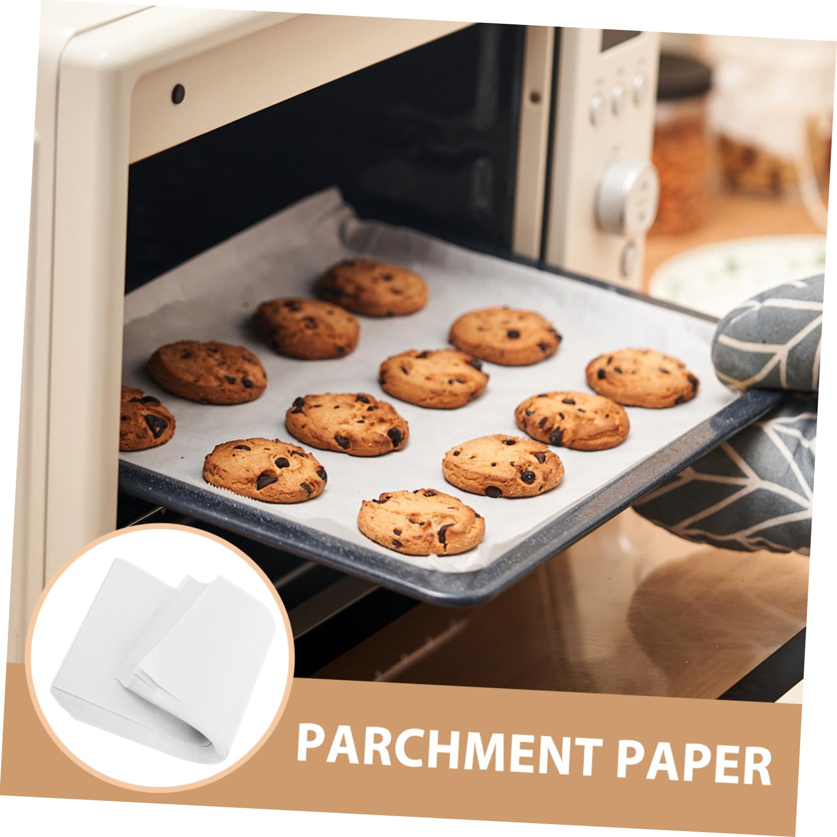 Feuilles de Papier Parchemin pour Plateau de Congélation, 300 Pièces Blanc