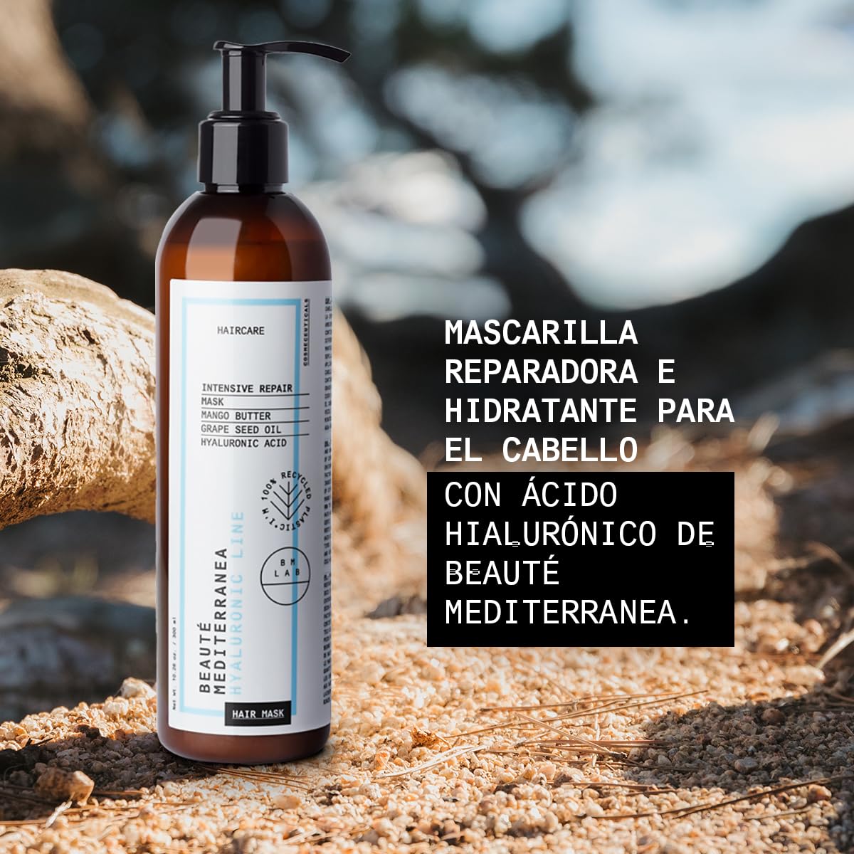 Beauté Mediterranea Haarmaske Mit Abessinischem Öl – Repariert Trockenes Haar, 100% Vegan, 300 Ml