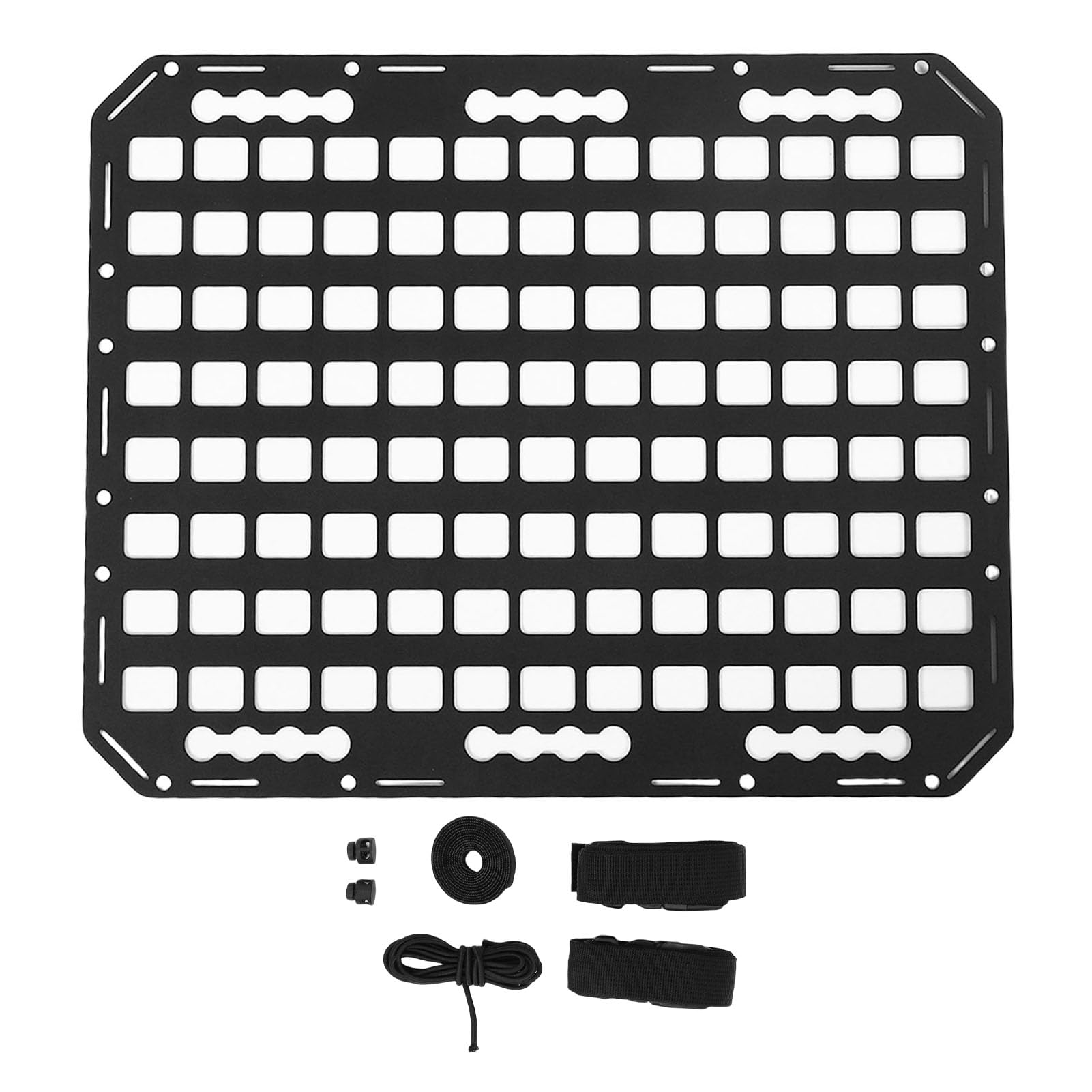 Cocoarm Panel Molle Pojazdu, Aluminiowa Modułowa Tablica do Przechowywania z Hakami do Organizowania Narzędzi w SUV-ach, Ciężarówkach, Kamperach