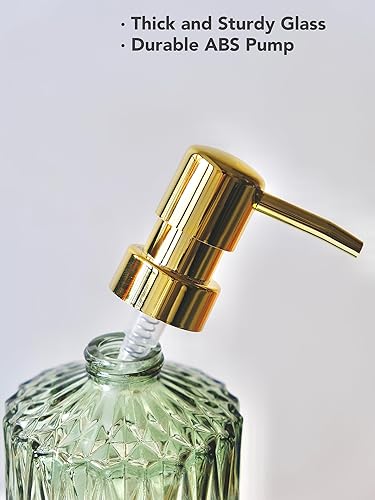 Miniatura 3 de Dispensador de jabón de vidrio transparente con bomba a prueba de óxido, dispensador de loción líquida recargable para manos, para cocina, encimera