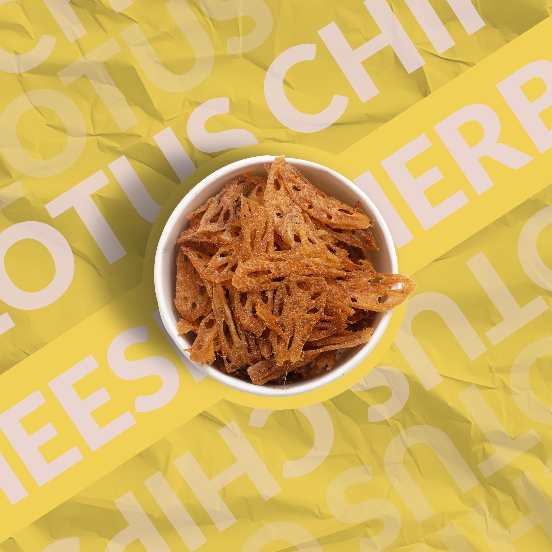 Avarya Lotus Root Chips 100 Gms | Crispy Lotus Stem Chips - Cheese & Herbs Flavour | Low in Oil | Health Savoury Snack | Vegan Snack | Pack of 1 3
