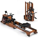 Water Rowing Machine for Home Use&comma; WENOKER Wooden Foldable Rower Machine with Adjustable Monitor & Bluetooth APP&comma; Large Water Tank & Comfortable Seat for Immersive Water Rower&comma; 350LBS Weight Capacity