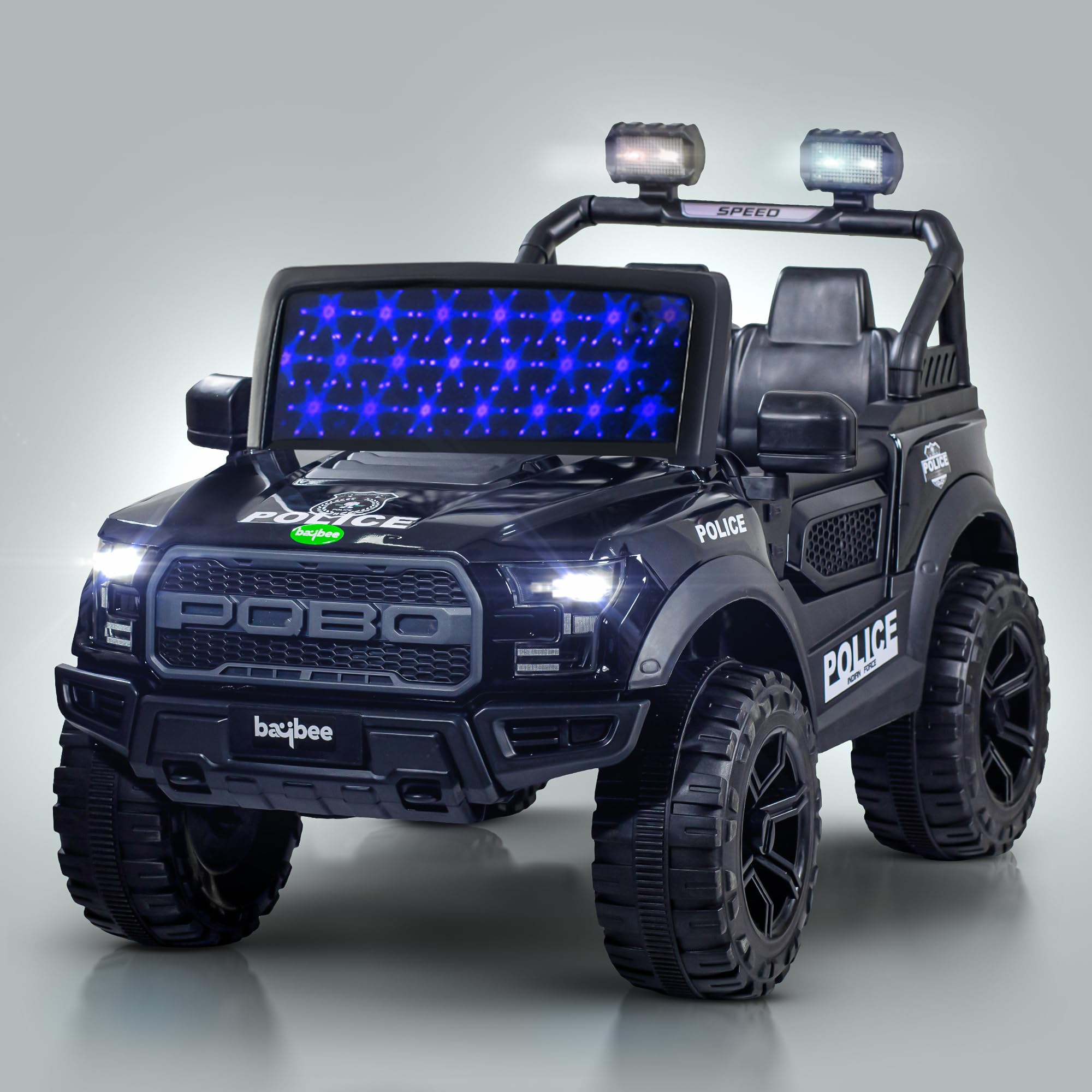 Baybee Bronco Police Edition Battery Operated Jeep for Kids, Ride on Toy Kids Car with Light & Music | Electric Jeep Battery Car | Baby Big Car for Kids to Drive 3 to 8 Years Boys Girls (Black) (B0DGX428HV) Amazon Price History, Amazon Price Tracker