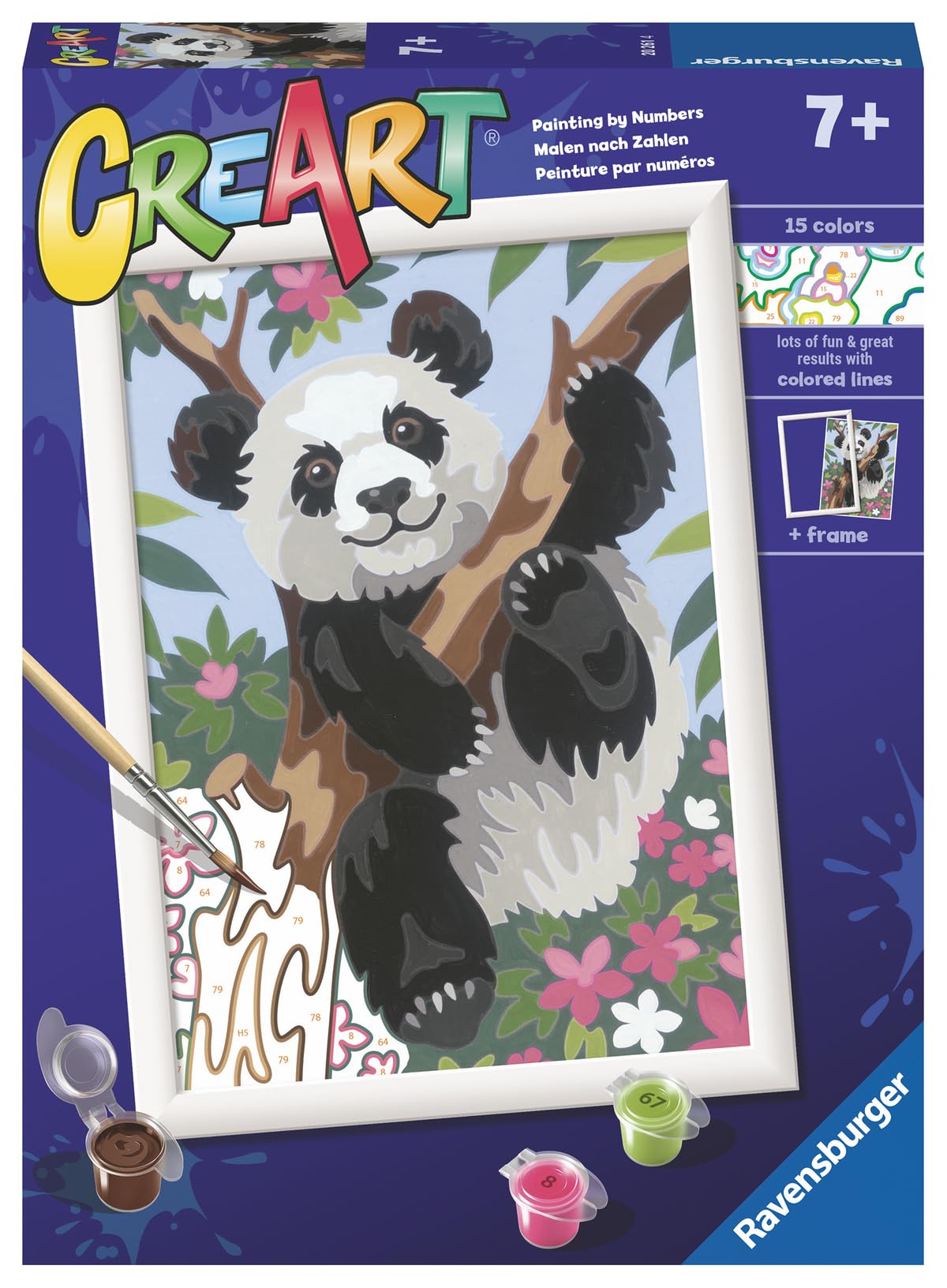 Amazon.co.jp: Ravensburger 遊び心のあるパンダ ペイントバイナンバー