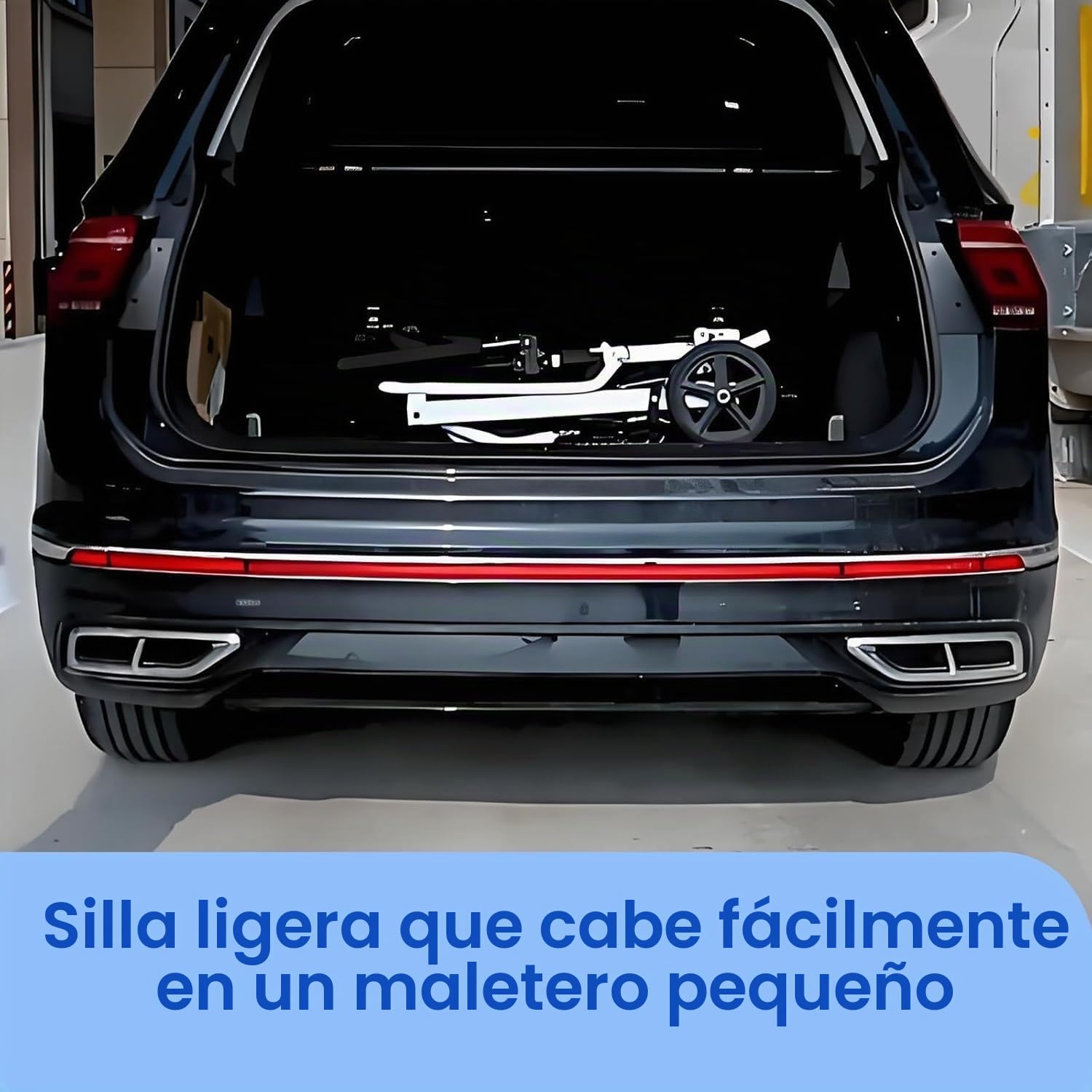 Silla de ruedas plegable ligera, solo 8,2 kg, sillas de ruedas de transporte portátiles con correa de seguridad ajustable, reposabrazos abatibles de 270°, reposapiés extraíble, silla de viaje