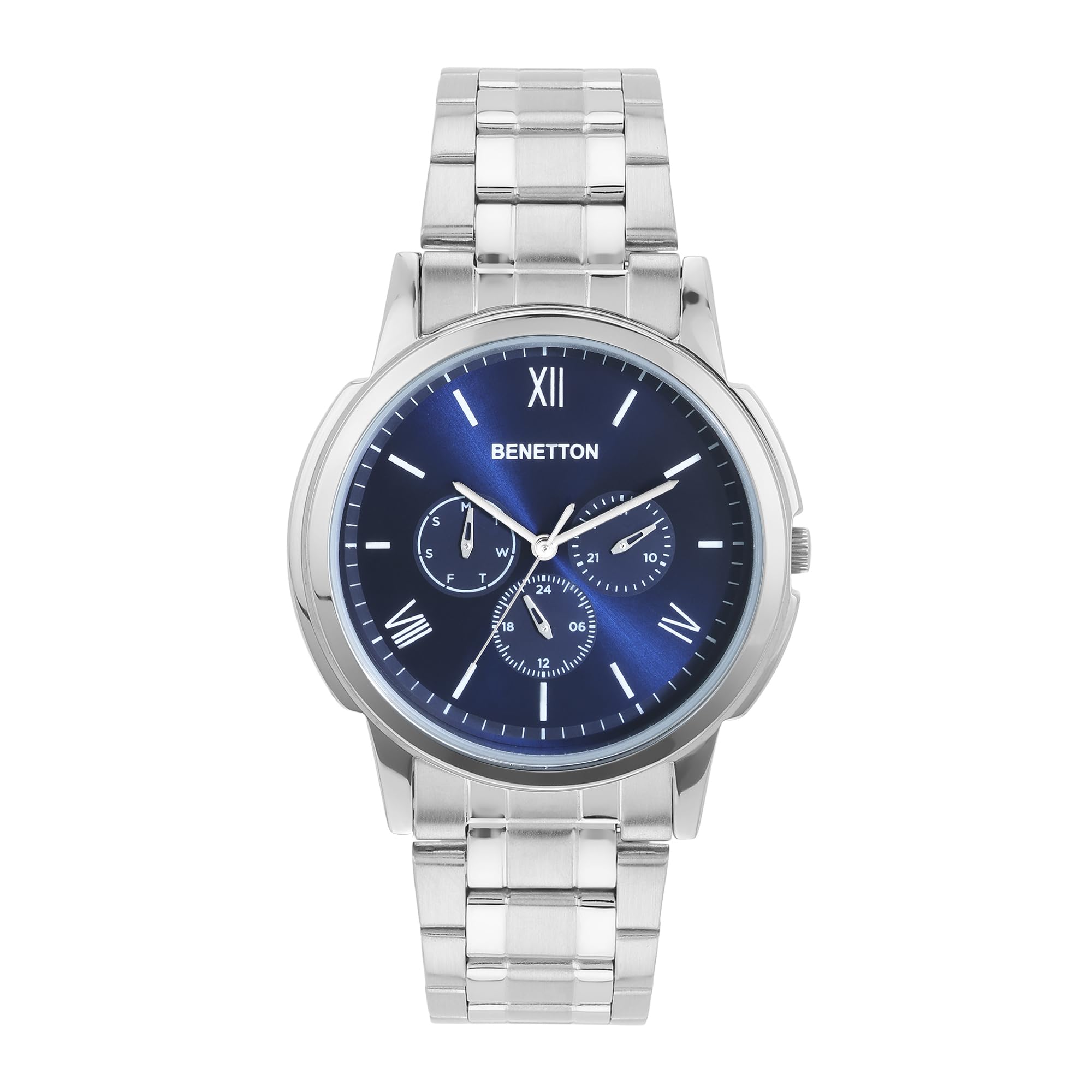 UNITED COLORS OF BENETTON Men Blue Round Brass Dial Analogue Watch- UWUCG0805 (B0CP886VQ5) Amazon Price History, Amazon Price Tracker