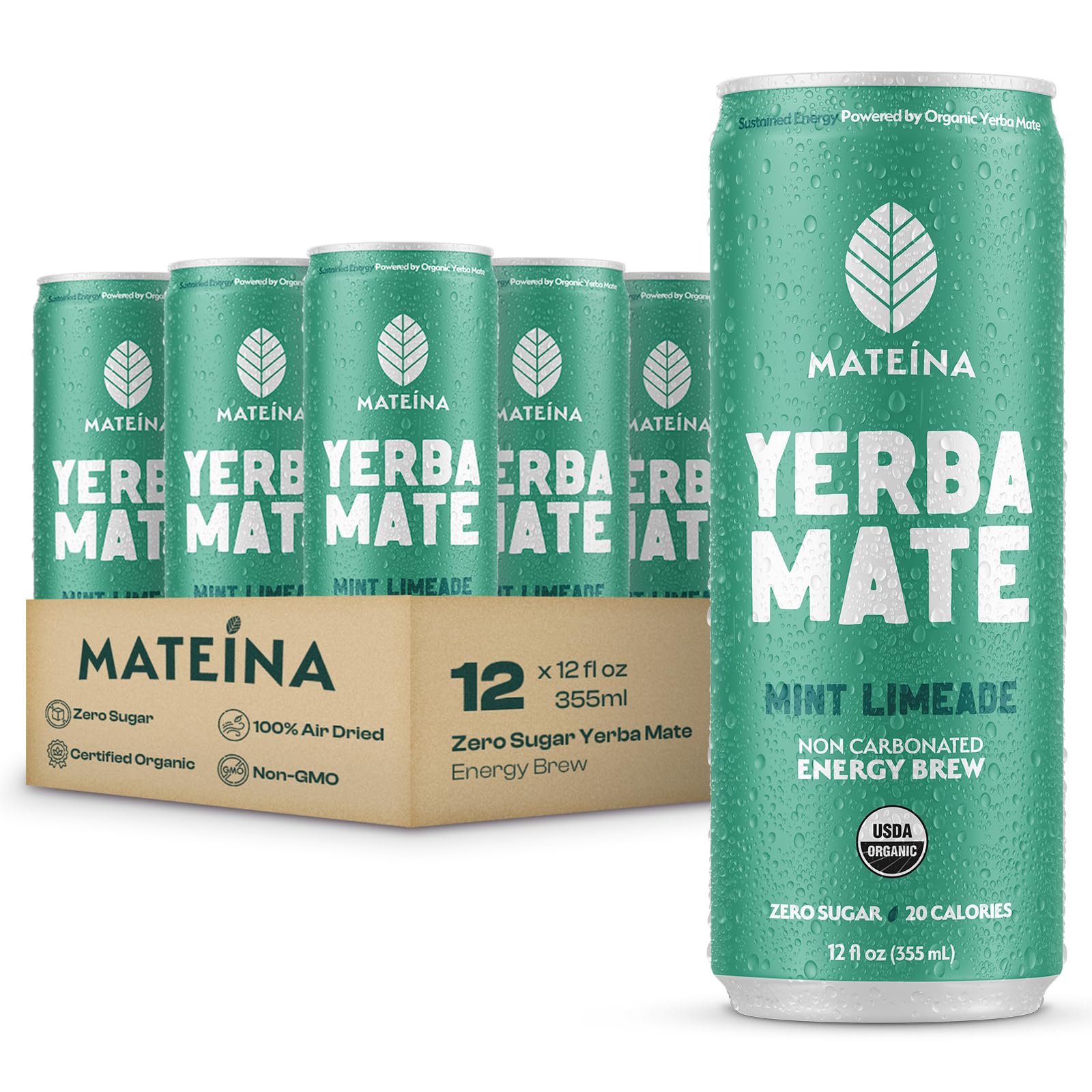 Amazon.com : Mateina Yerba Mate Zero Sugar Energy Drink – 120mg