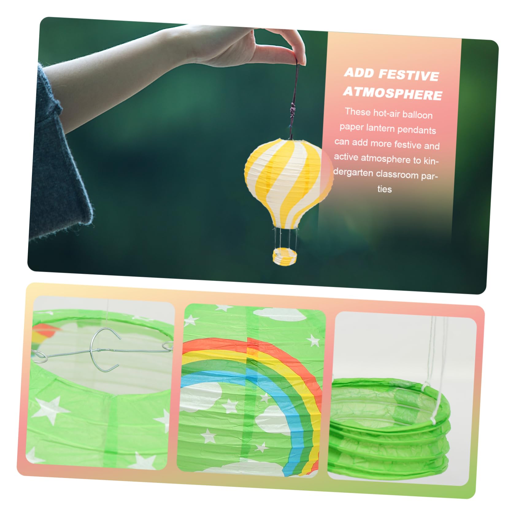 OUNONA 10pezzi Lanterne Decorative di Carta Lanterne di Carta Appese per Aule e Centri Commerciali Decorazioni Creative per Festival e Eventi