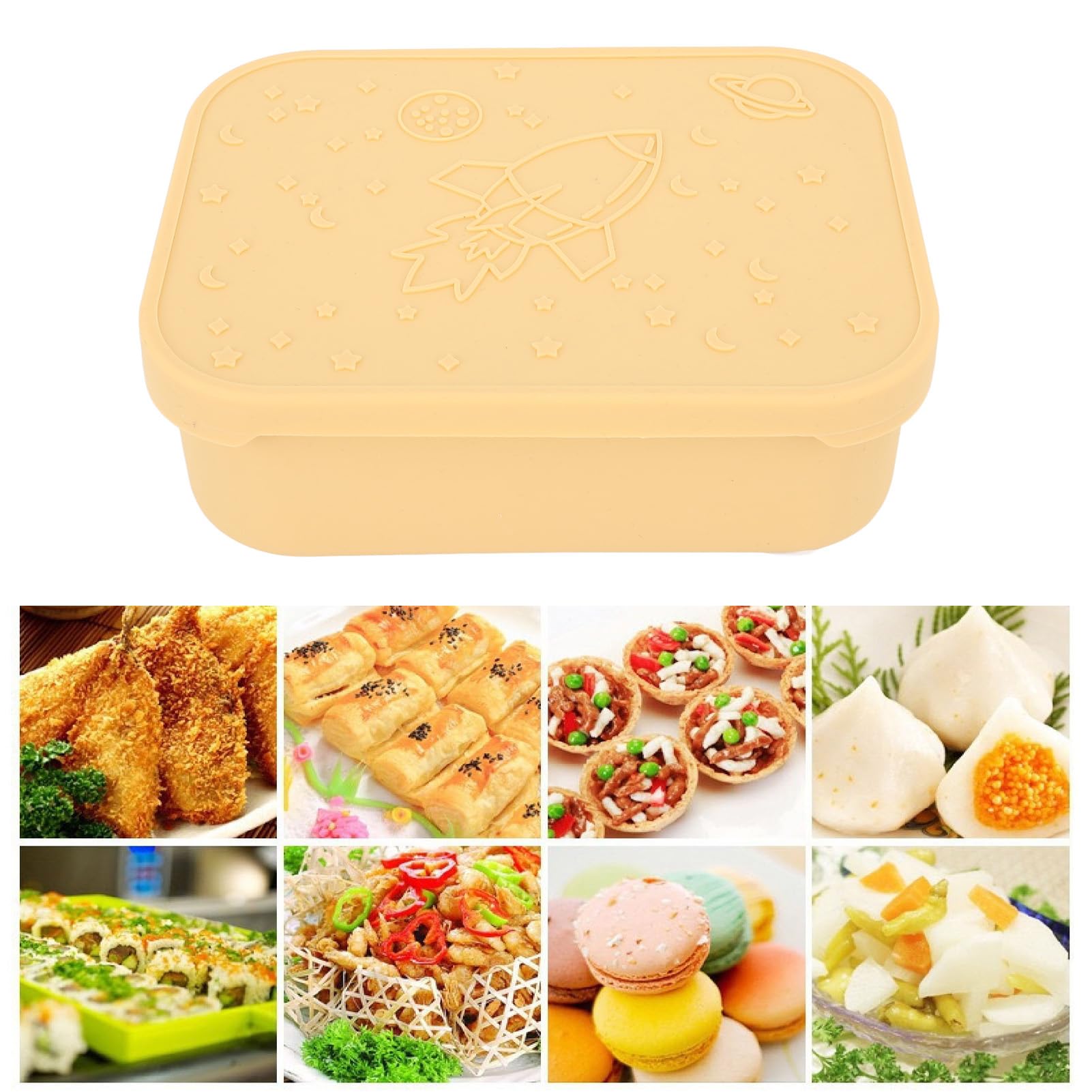 SIXRUN Lunch Box in Acciaio Inossidabile, Contenitore per Alimenti 304 da 850 Ml con Divisore Mobile e Coperchio in Silicone a Tenuta Stagna, Box in Metallo per Picnic in Ufficio Scolastico Adulti