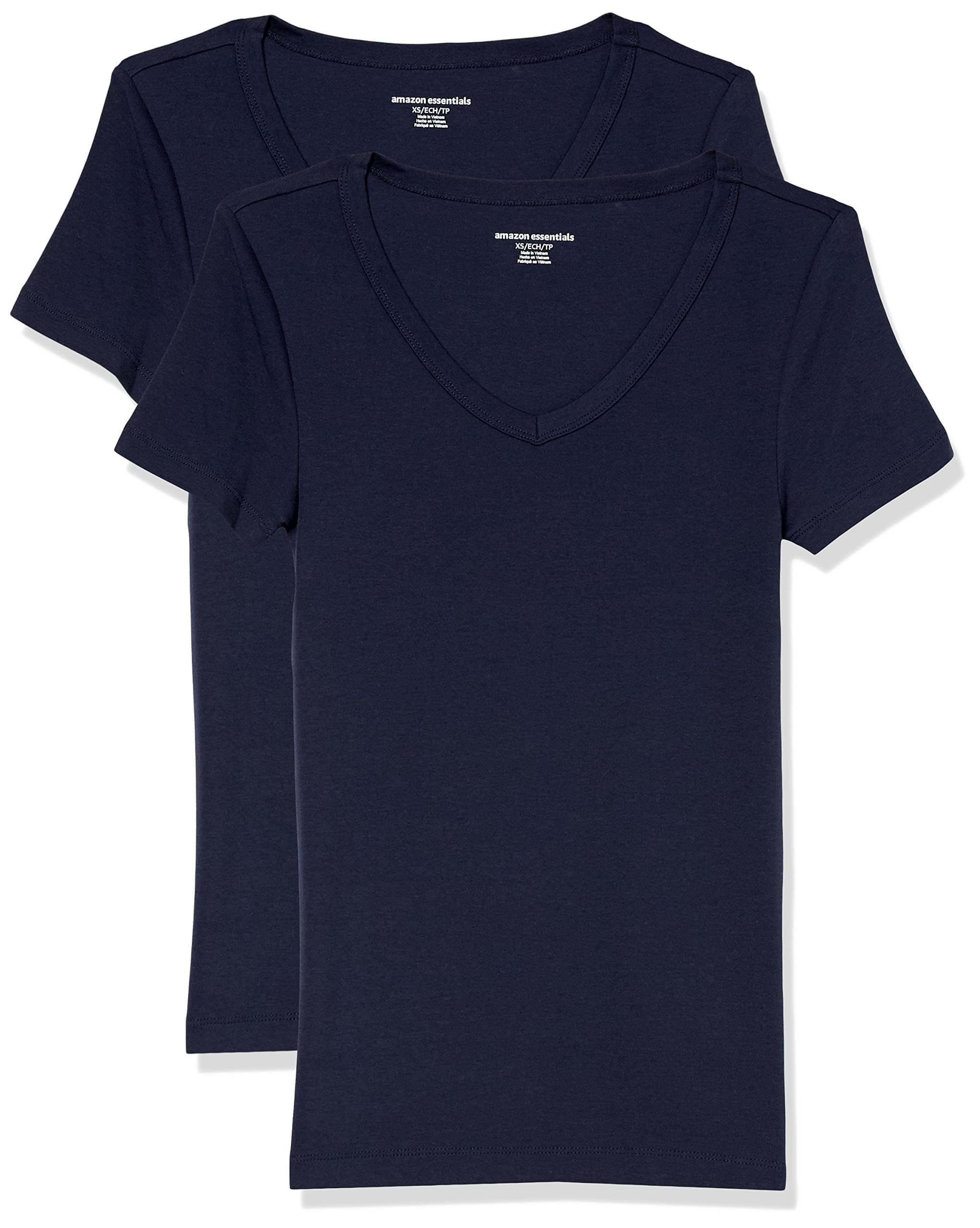 Womens Slim-Fit Short-Sleeve V-Neck T-Shirt