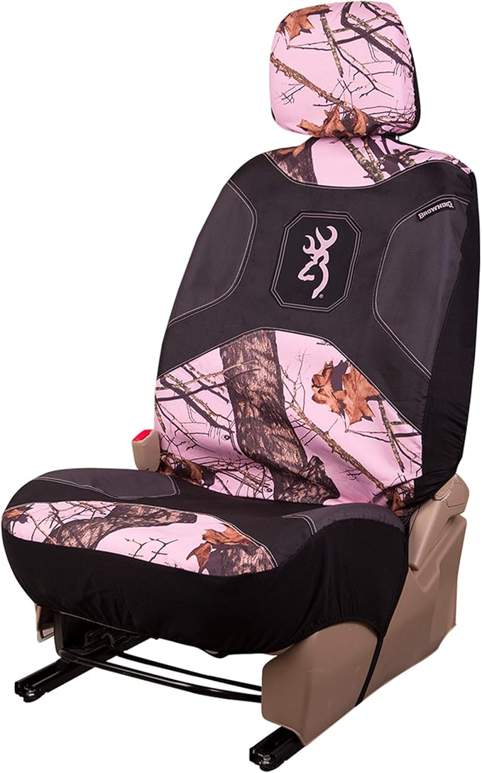 Browning Camo Seat Cover, Low Back, BreakUp Pink, Single