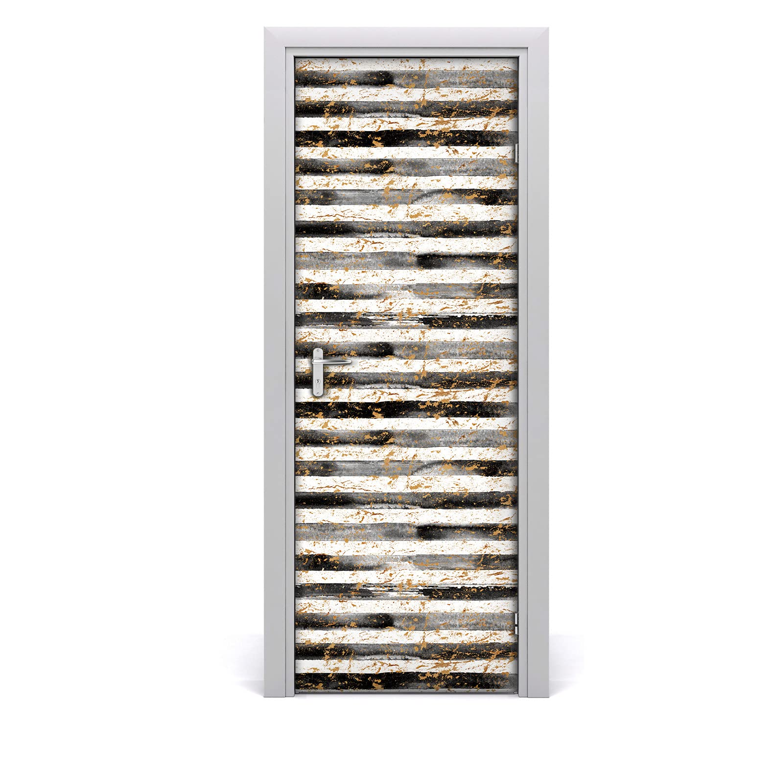 Papier peint sur la porte 77x200cm autocollant impermeable rayures