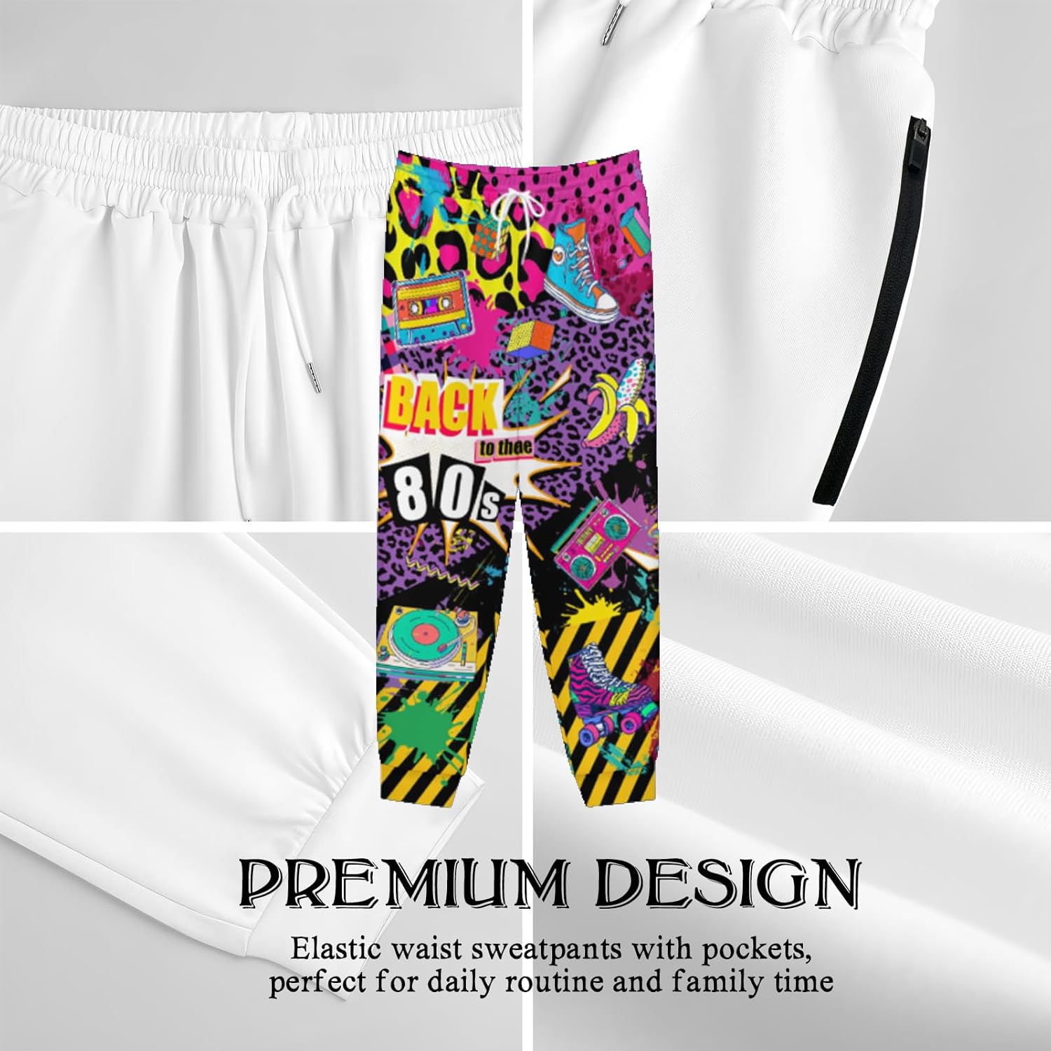 Men's Jogger Pants Funny Sweatpants Warm Cozy Workout Track Pants with Pockets Drawstring - Image 5