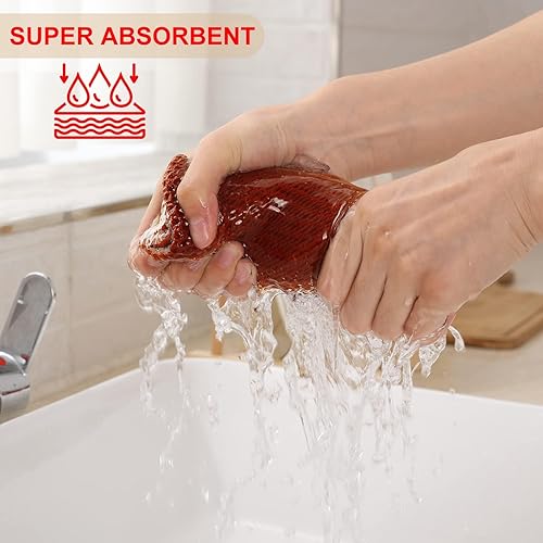 Miniatura 95 de Kitinjoy - Paños de cocina 100% algodón, paquete de 6 paños de cocina ultra suaves y absorbentes para secar platos, toallas de cocina de secado