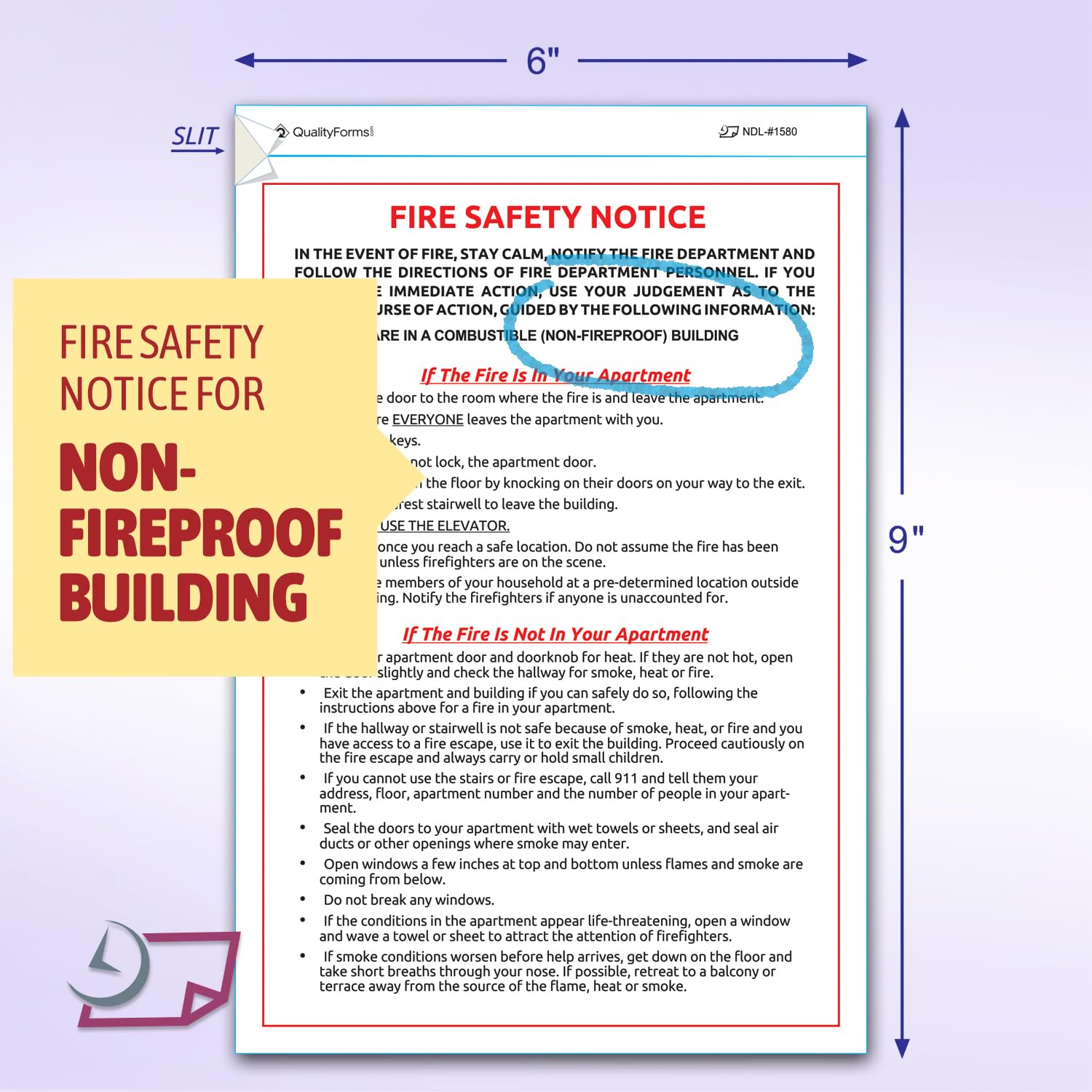 Fire Safety Notice Labels - NYC Compliant -2