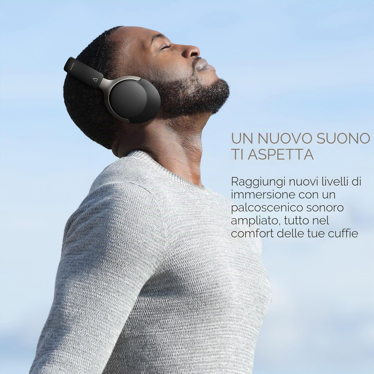 CREATIVE Zen Hybrid SXFI Cuffie over-ear wireless con tecnologia Super X-Fi, Cancellazione Attiva del Rumore Ibrida Adattiva, Modalità Ambiente, fino a 70 ore, modalità a bassa latenza (Light Gray)