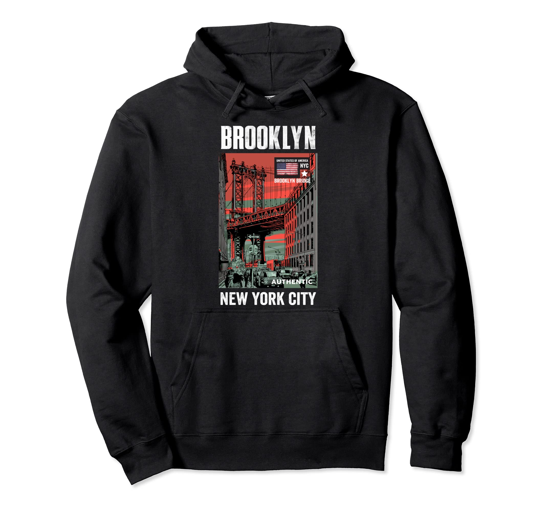 Brooklyn Vibes, Cool Brooklyn Bridge New York City, Brooklyn Pullover Hoodie
