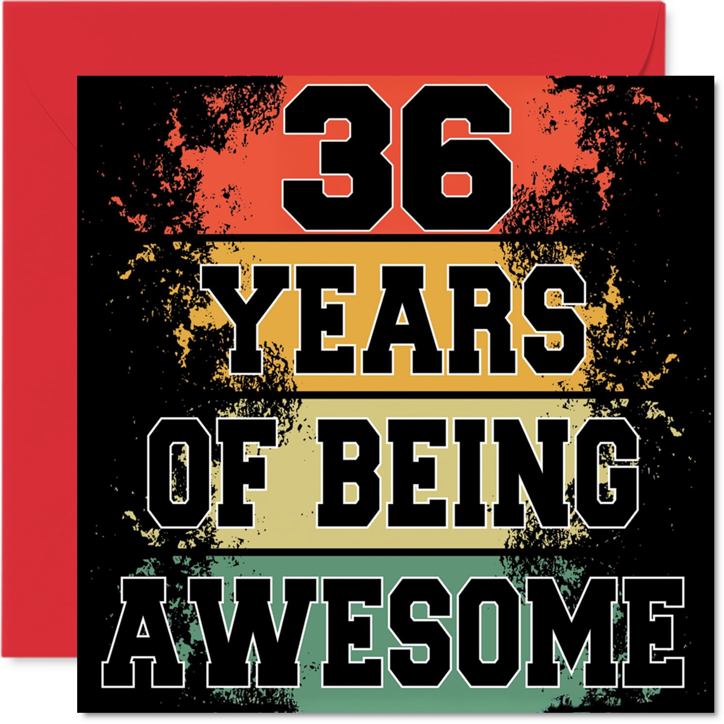 36th Birthday Cards for Men Women - Being Awesome - Happy Birthday Card for 36 Year Old Man Woman Niece Daughter Wife Sister, 145mm Bday Greeting Cards